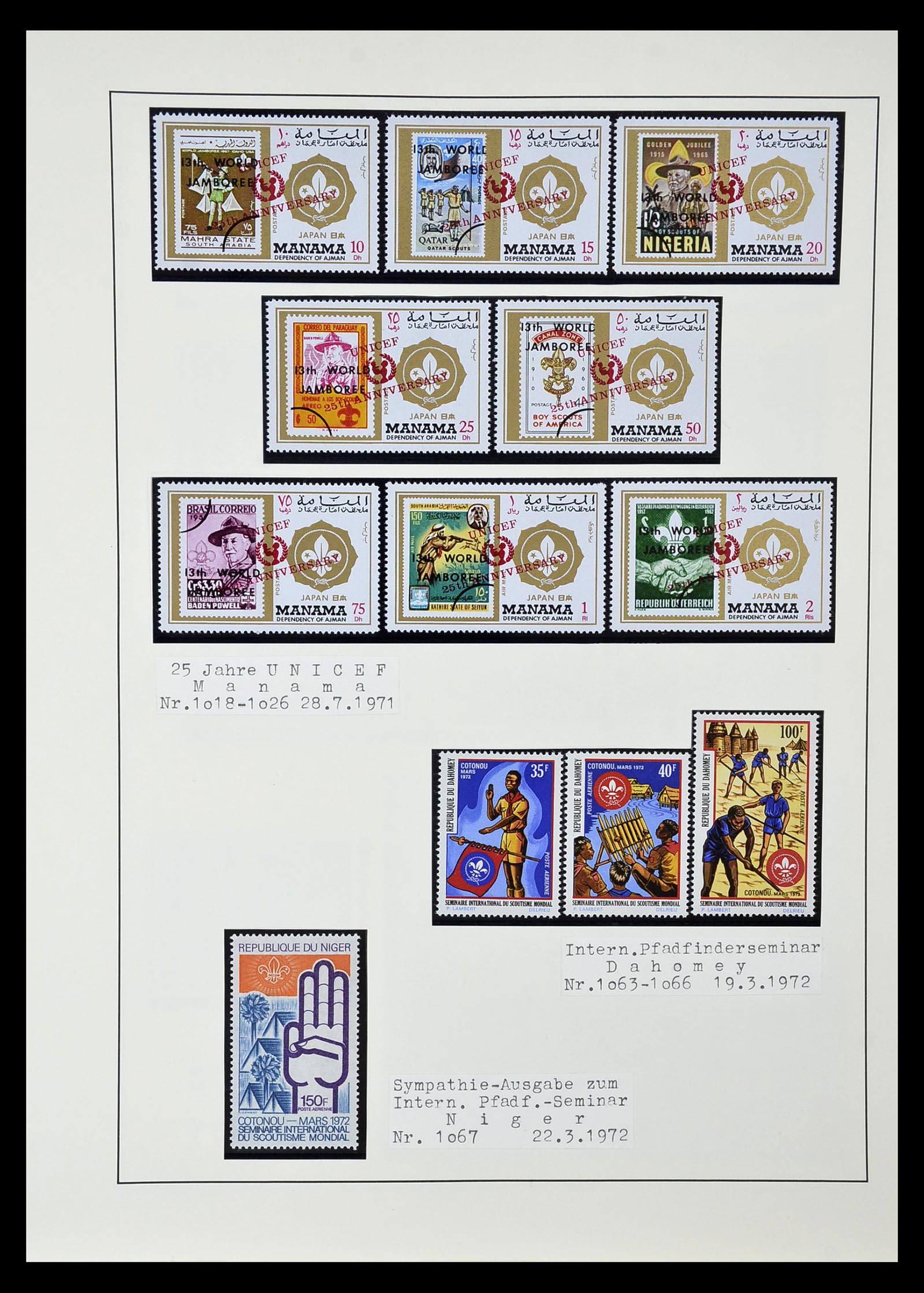 35069 096 - Postzegelverzameling 35069 Motief scouting 1925-2010.