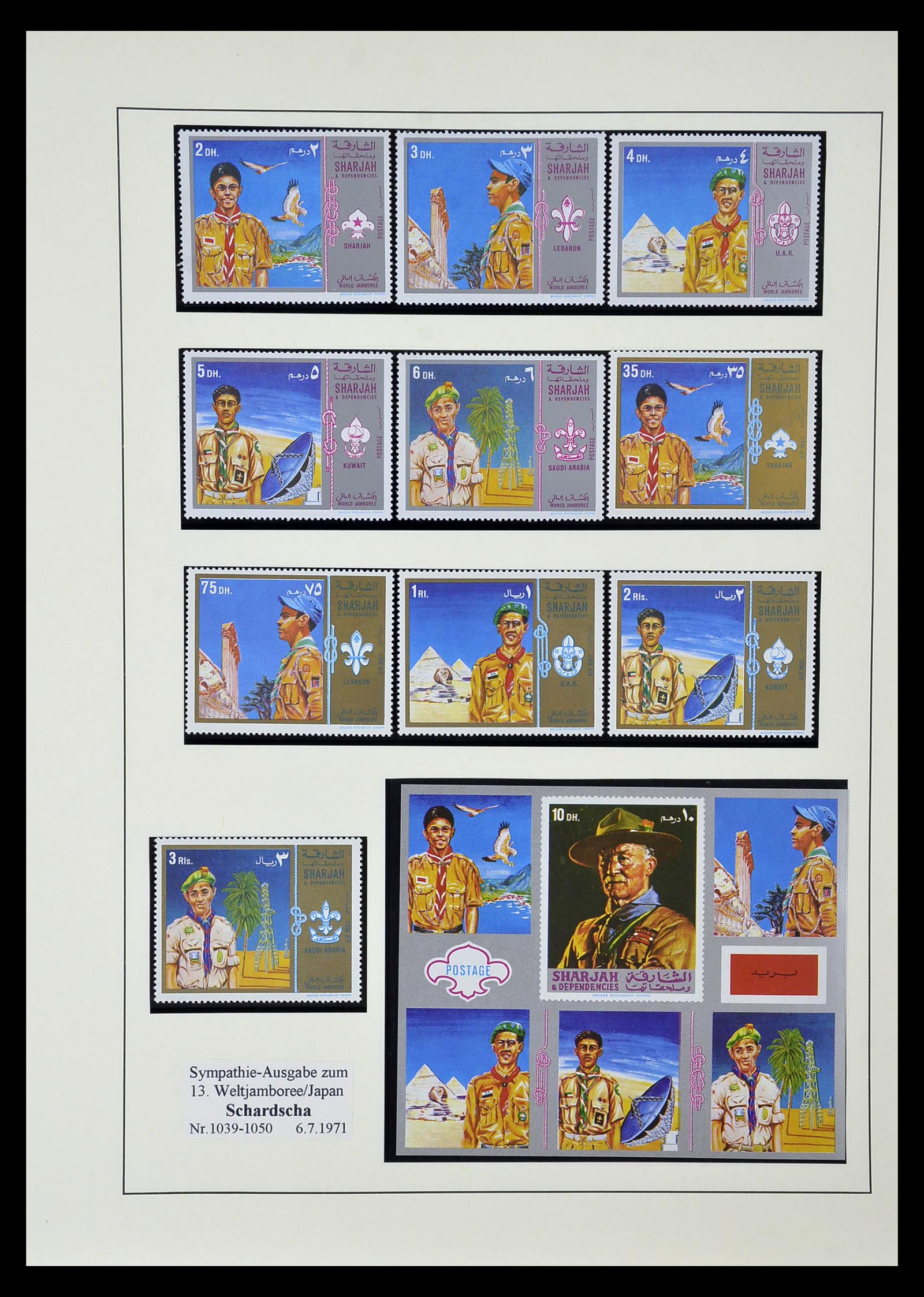 35069 097 - Postzegelverzameling 35069 Motief scouting 1925-2010.