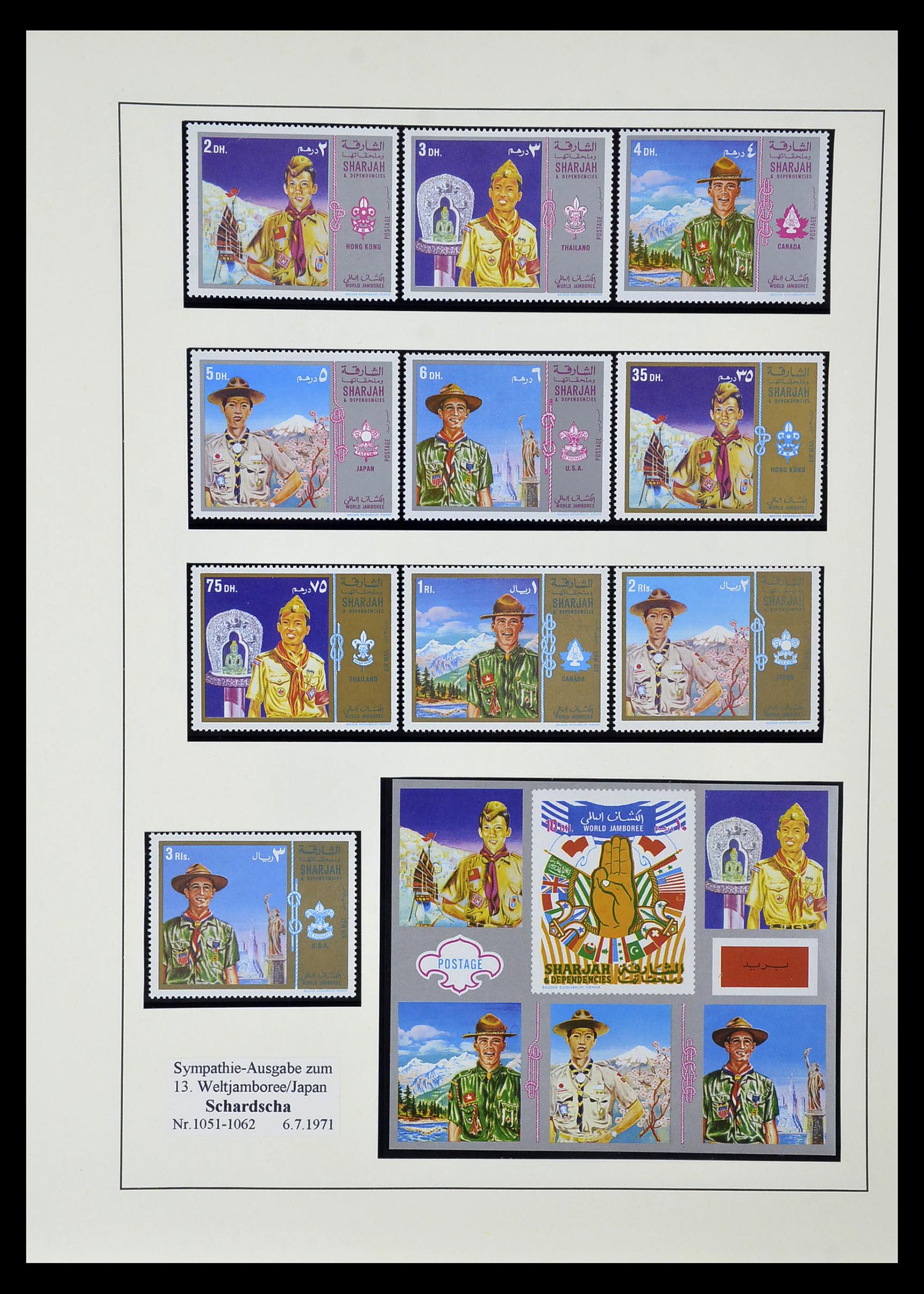 35069 098 - Postzegelverzameling 35069 Motief scouting 1925-2010.