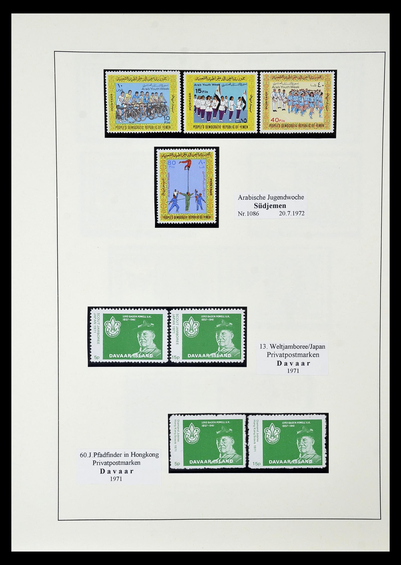 35069 104 - Postzegelverzameling 35069 Motief scouting 1925-2010.