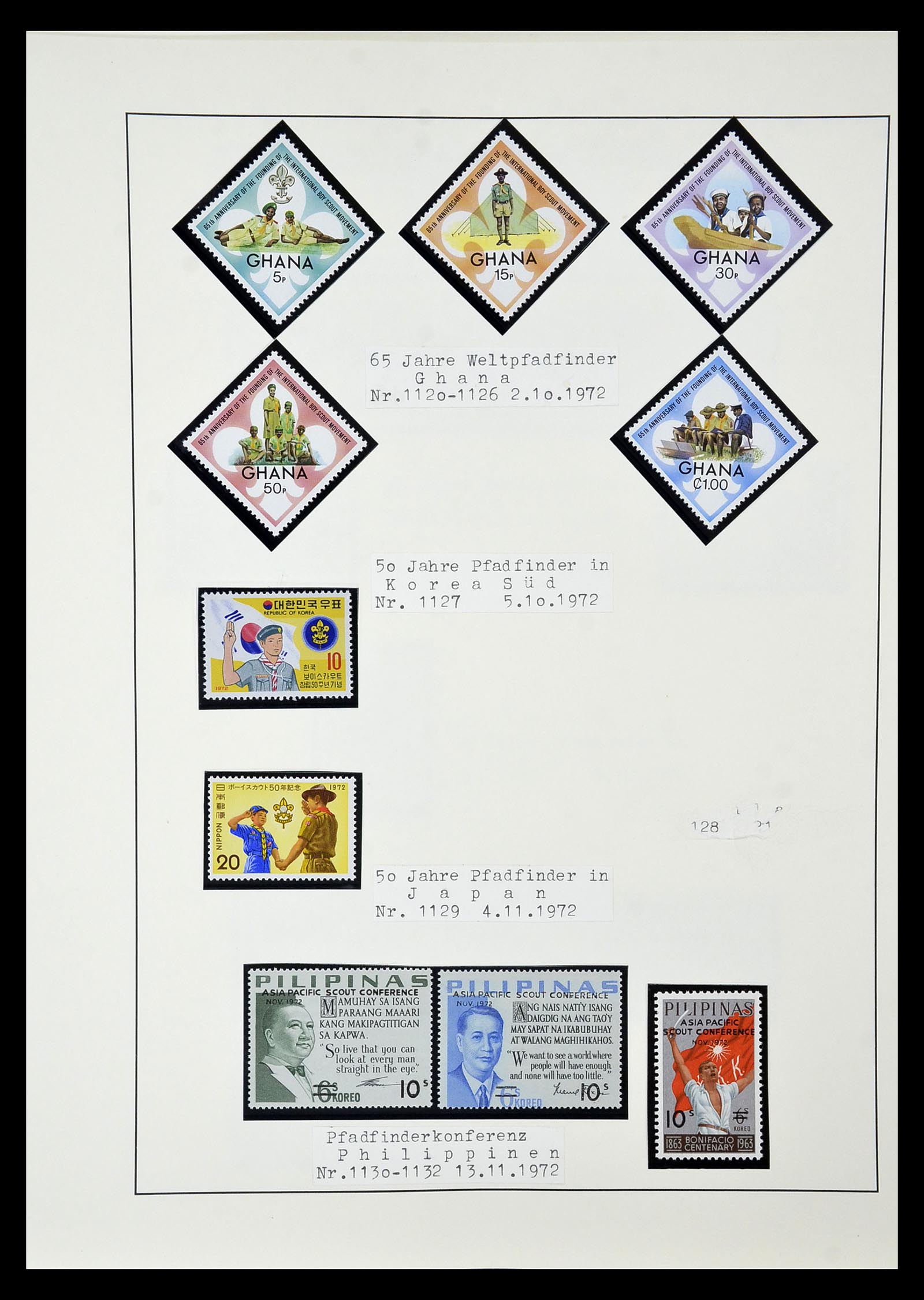 35069 109 - Postzegelverzameling 35069 Motief scouting 1925-2010.