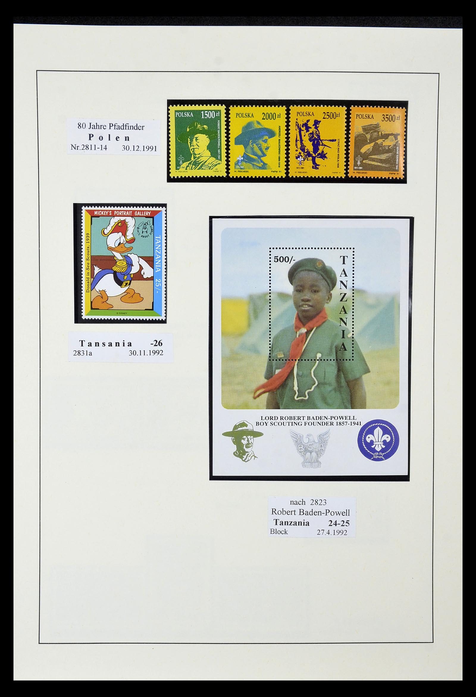 35069 505 - Postzegelverzameling 35069 Motief scouting 1925-2010.