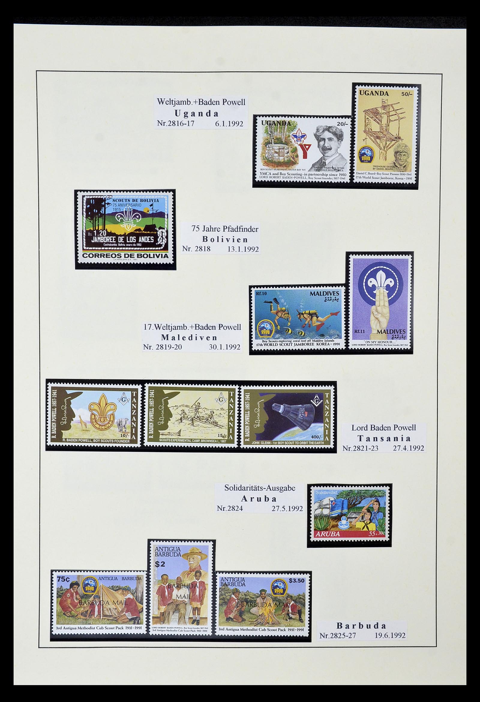 35069 506 - Postzegelverzameling 35069 Motief scouting 1925-2010.