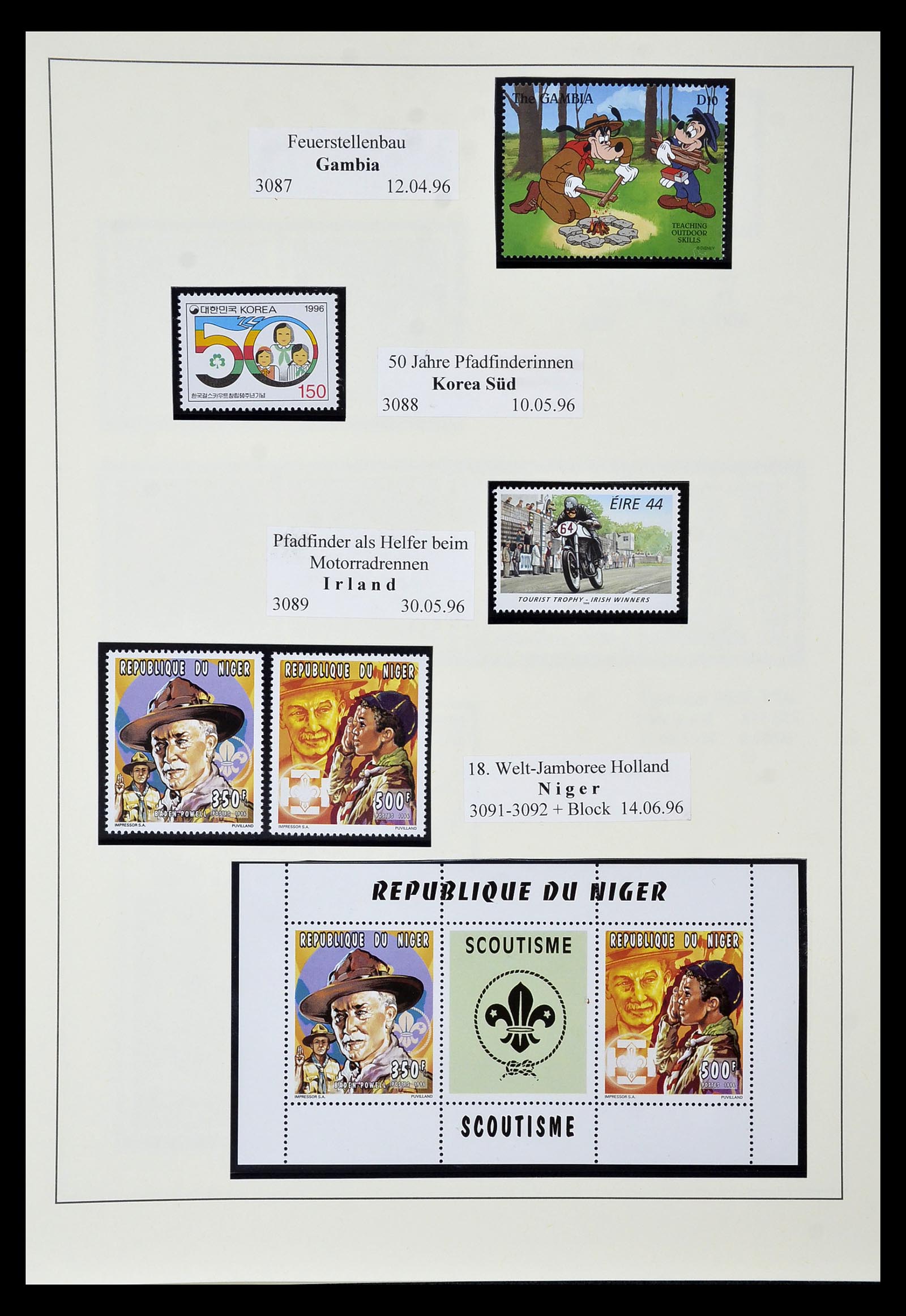 35069 536 - Postzegelverzameling 35069 Motief scouting 1925-2010.