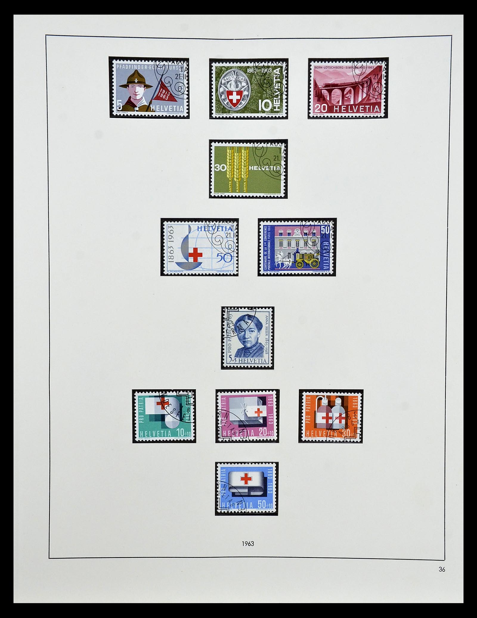 35072 063 - Stamp Collection 35072 Switzerland 1850-2005.