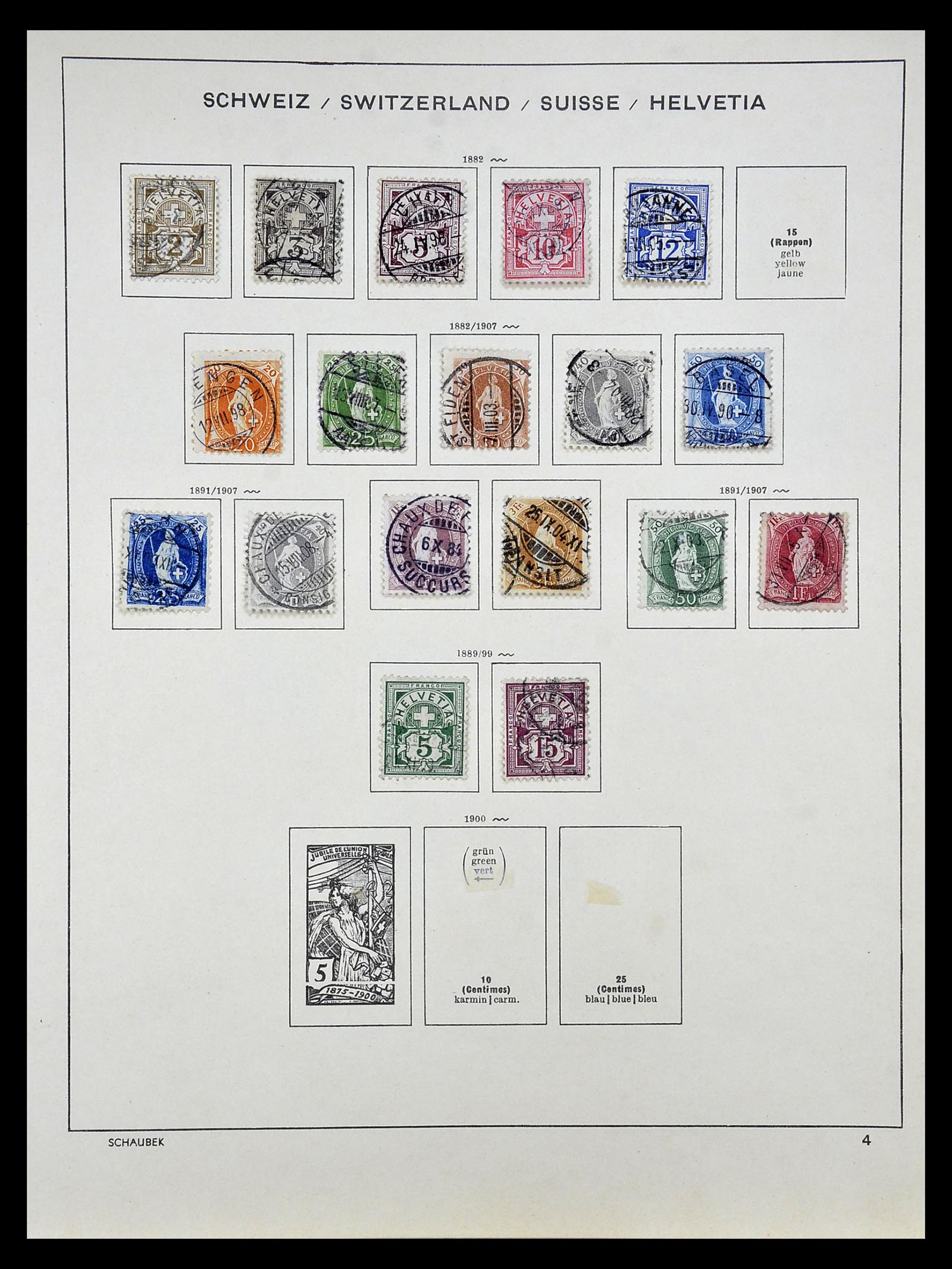 35073 002 - Postzegelverzameling 35073 Zwitserland 1862-1992.