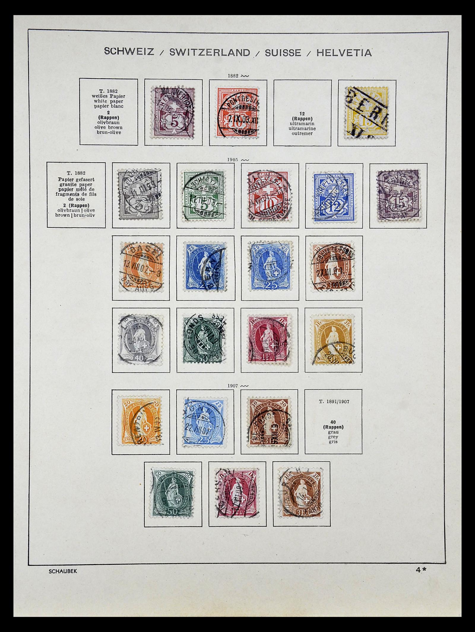 35073 003 - Postzegelverzameling 35073 Zwitserland 1862-1992.