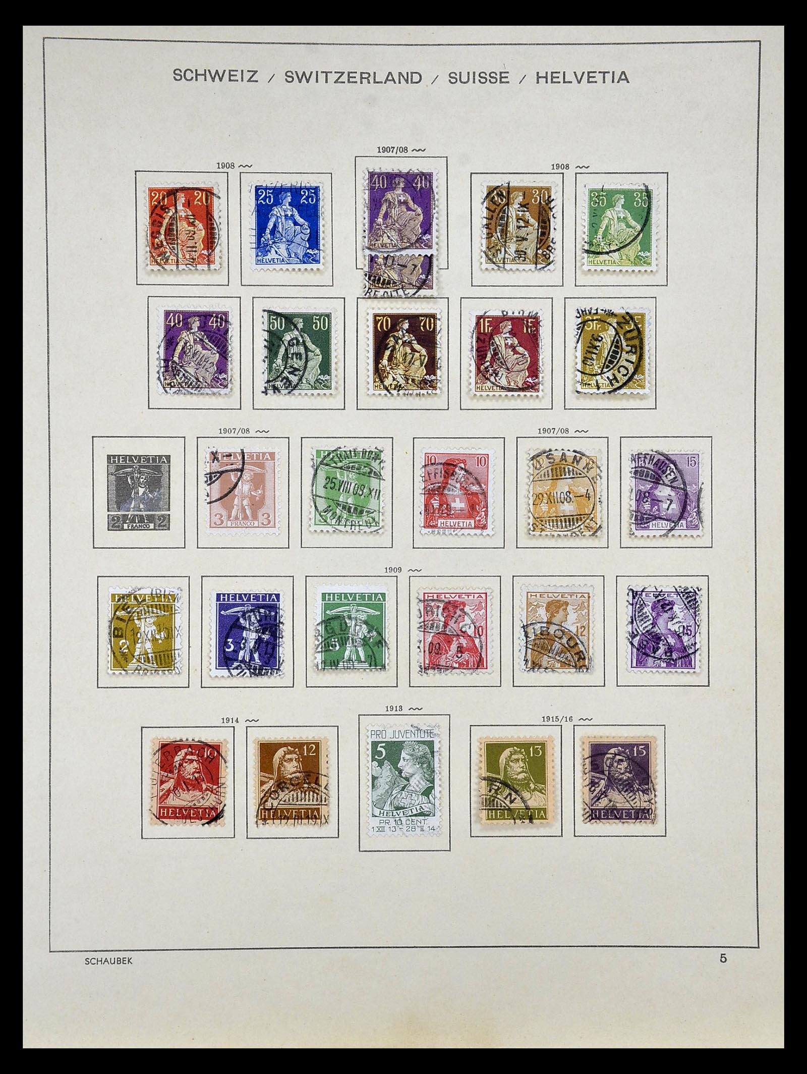 35073 004 - Stamp Collection 35073 Switzerland 1862-1992.