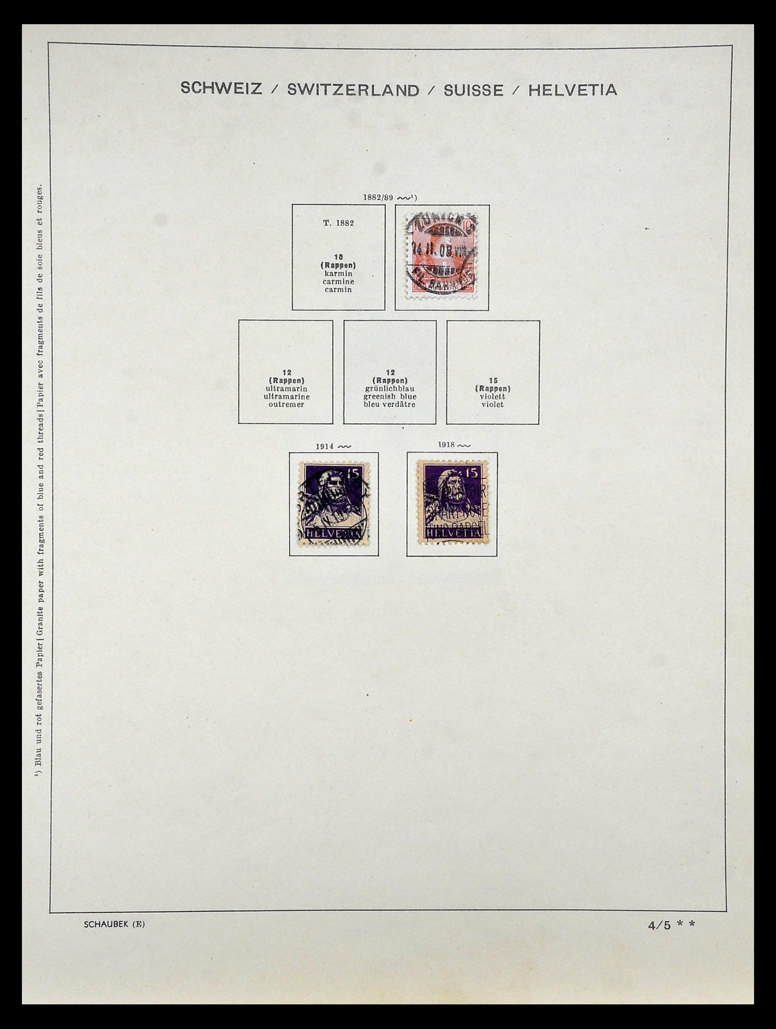 35073 005 - Stamp Collection 35073 Switzerland 1862-1992.