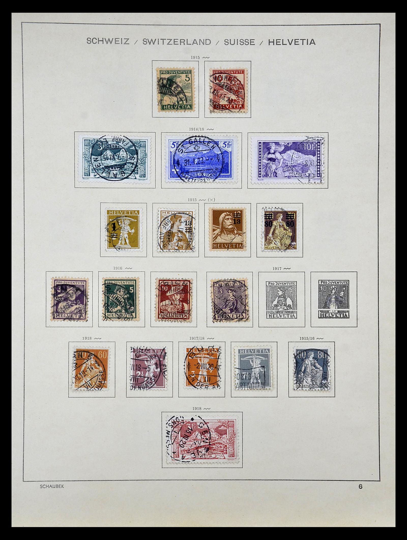 35073 008 - Postzegelverzameling 35073 Zwitserland 1862-1992.