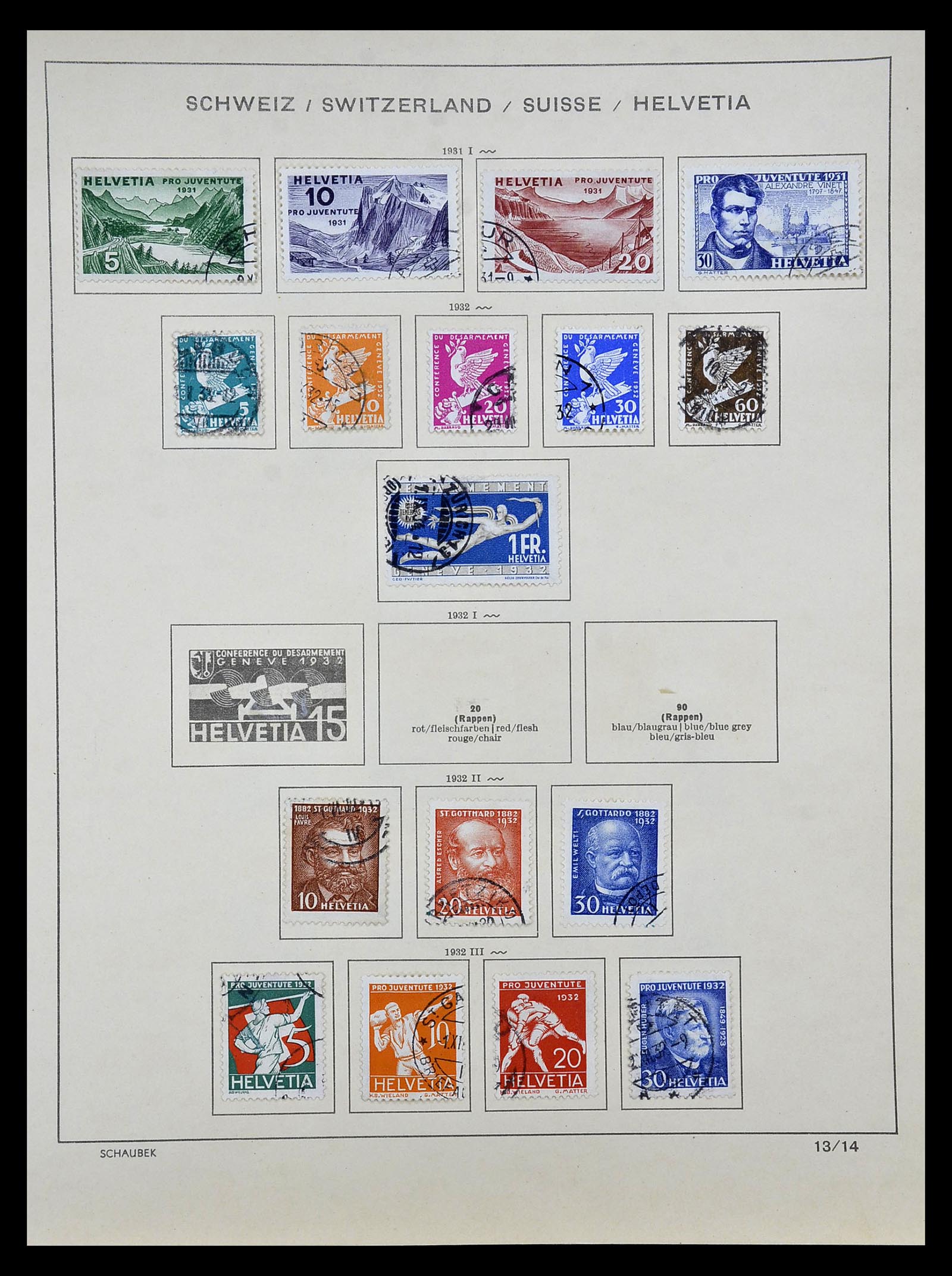35073 013 - Stamp Collection 35073 Switzerland 1862-1992.
