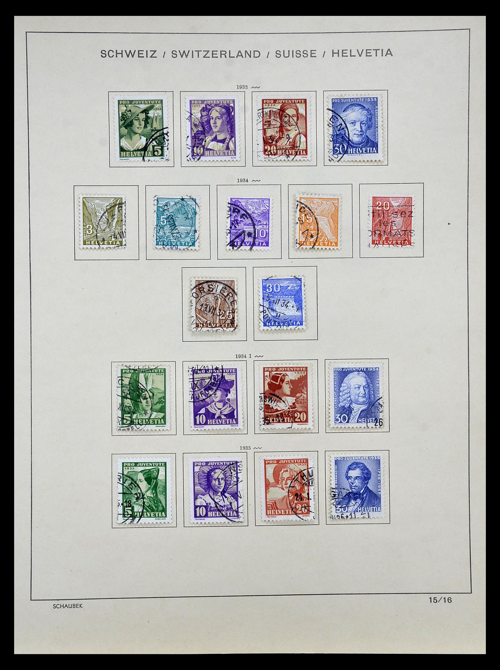 35073 014 - Postzegelverzameling 35073 Zwitserland 1862-1992.