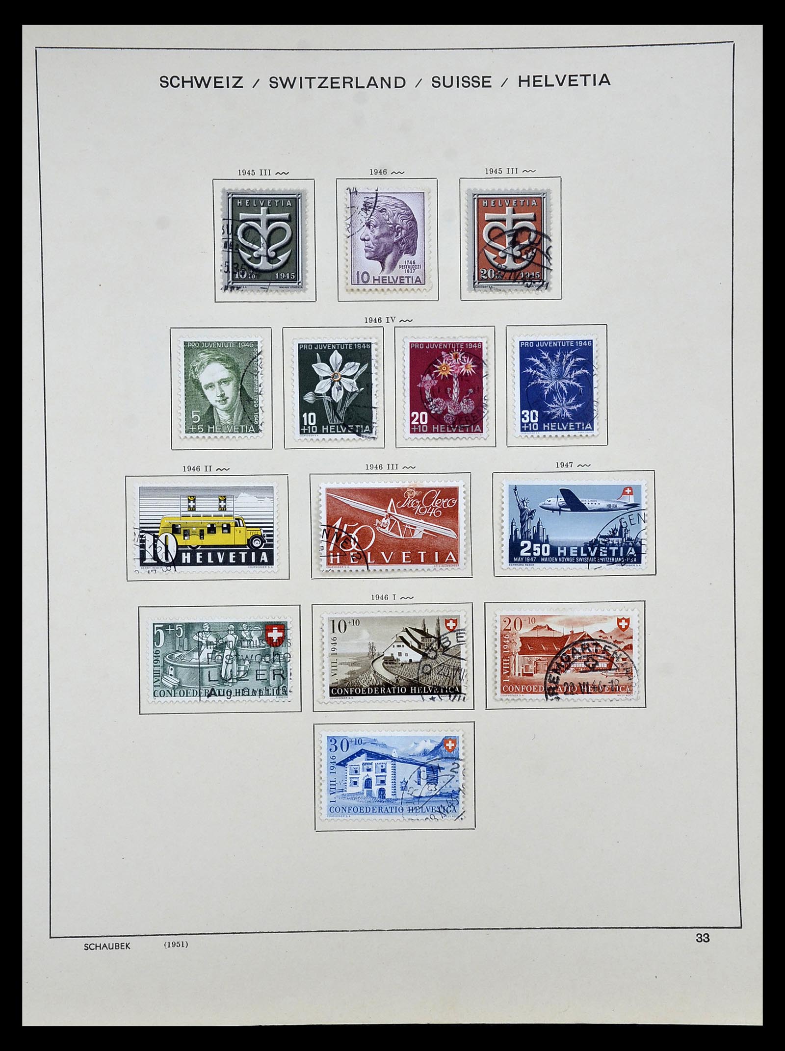 35073 029 - Stamp Collection 35073 Switzerland 1862-1992.