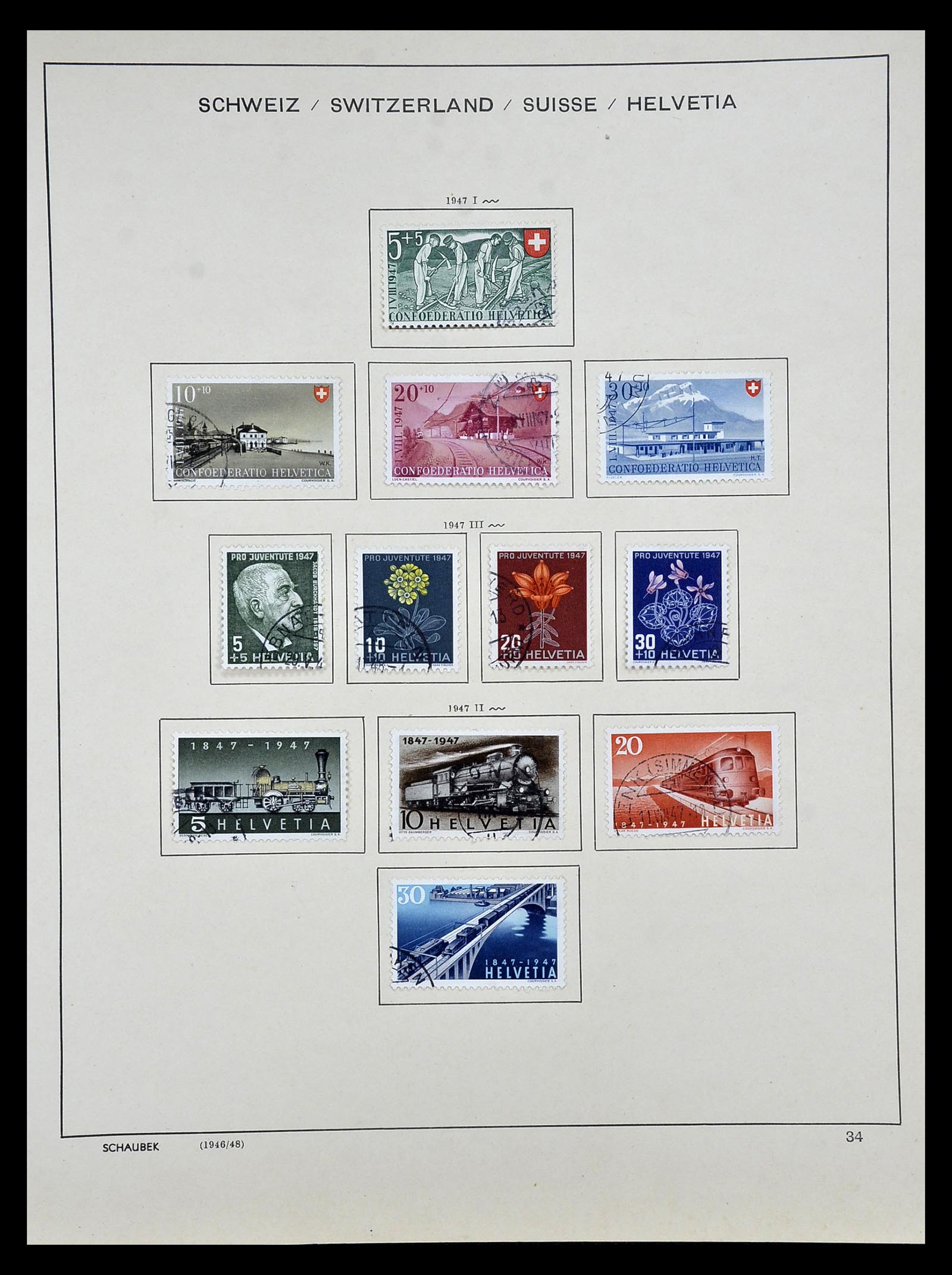 35073 030 - Postzegelverzameling 35073 Zwitserland 1862-1992.