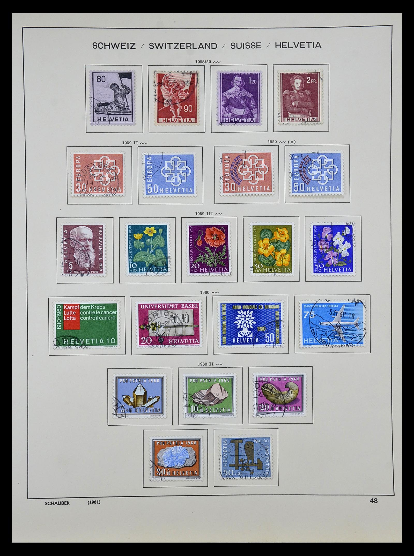 35073 044 - Postzegelverzameling 35073 Zwitserland 1862-1992.