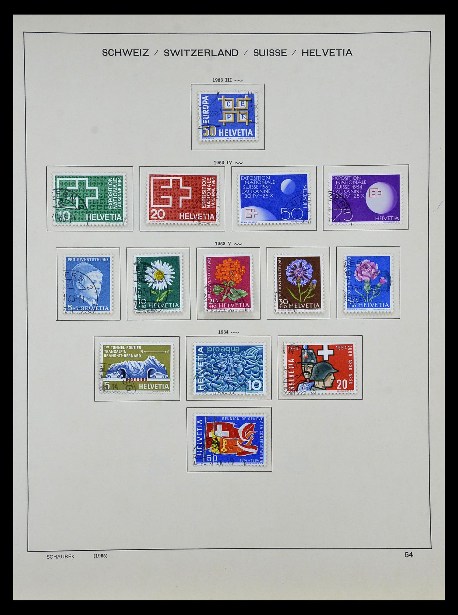 35073 050 - Stamp Collection 35073 Switzerland 1862-1992.
