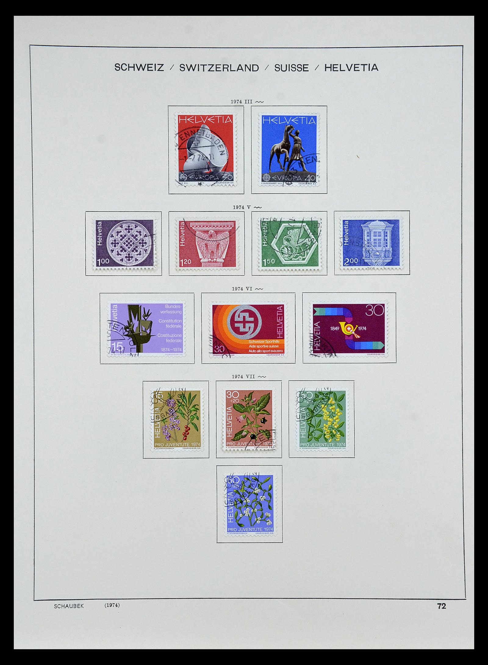 35073 069 - Stamp Collection 35073 Switzerland 1862-1992.