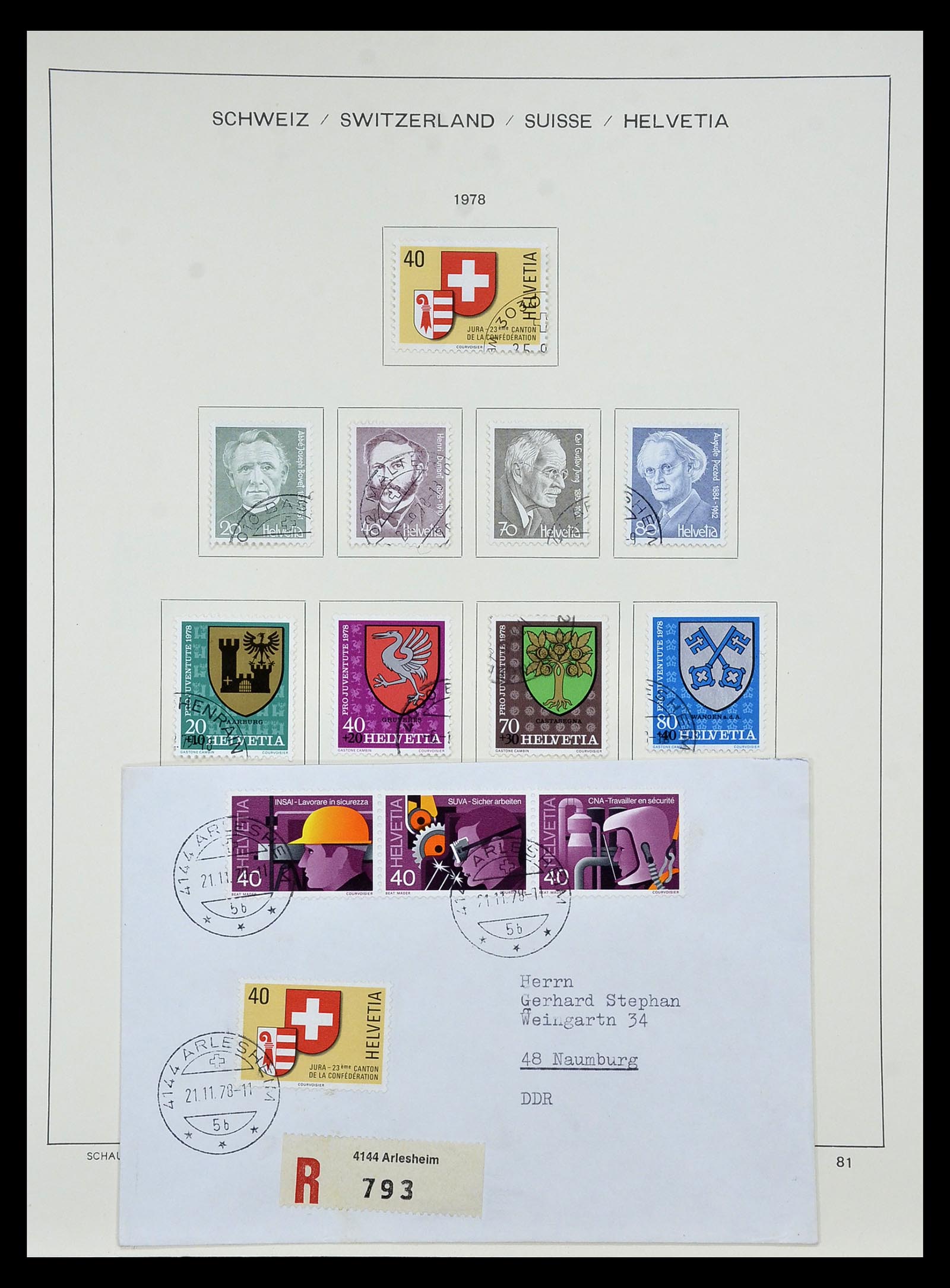 35073 078 - Stamp Collection 35073 Switzerland 1862-1992.