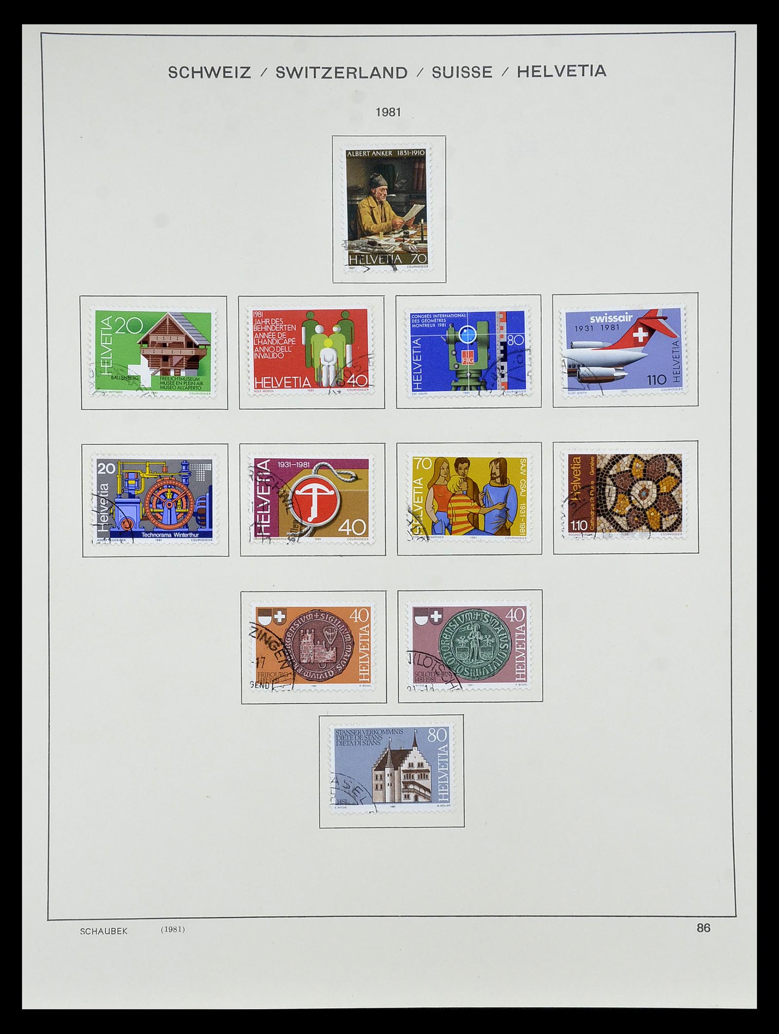 35073 084 - Stamp Collection 35073 Switzerland 1862-1992.