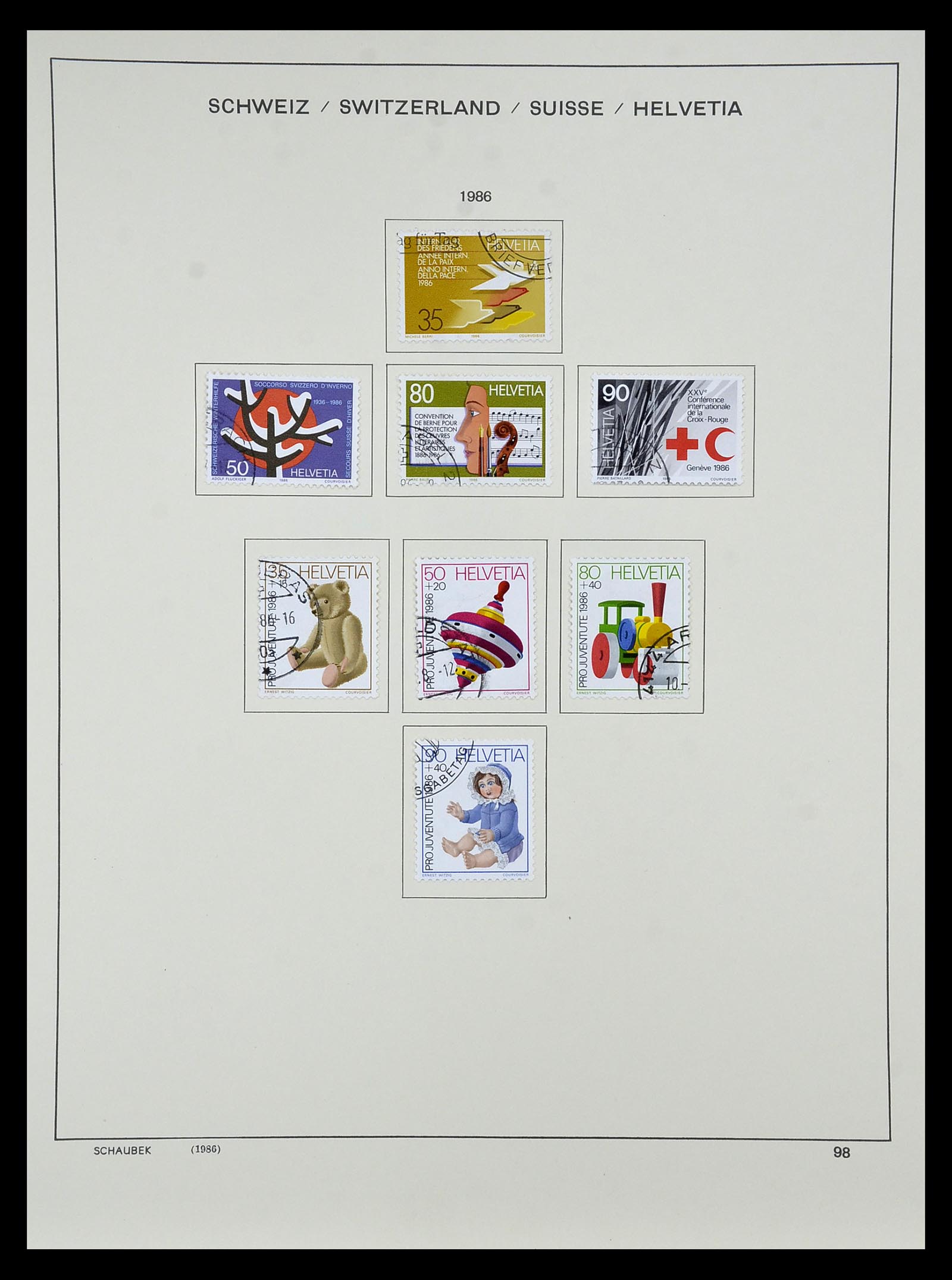 35073 115 - Stamp Collection 35073 Switzerland 1862-1992.