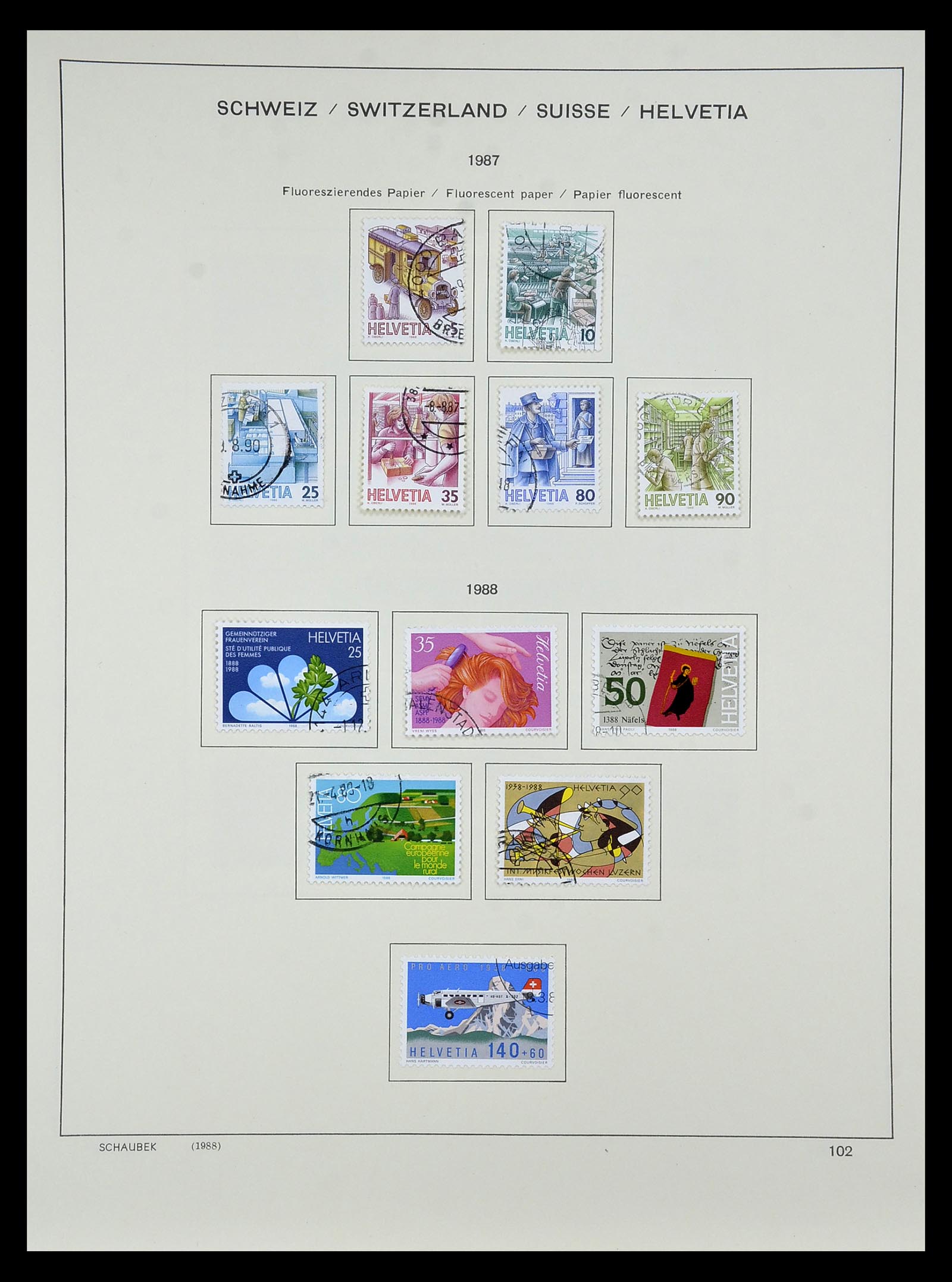 35073 120 - Stamp Collection 35073 Switzerland 1862-1992.