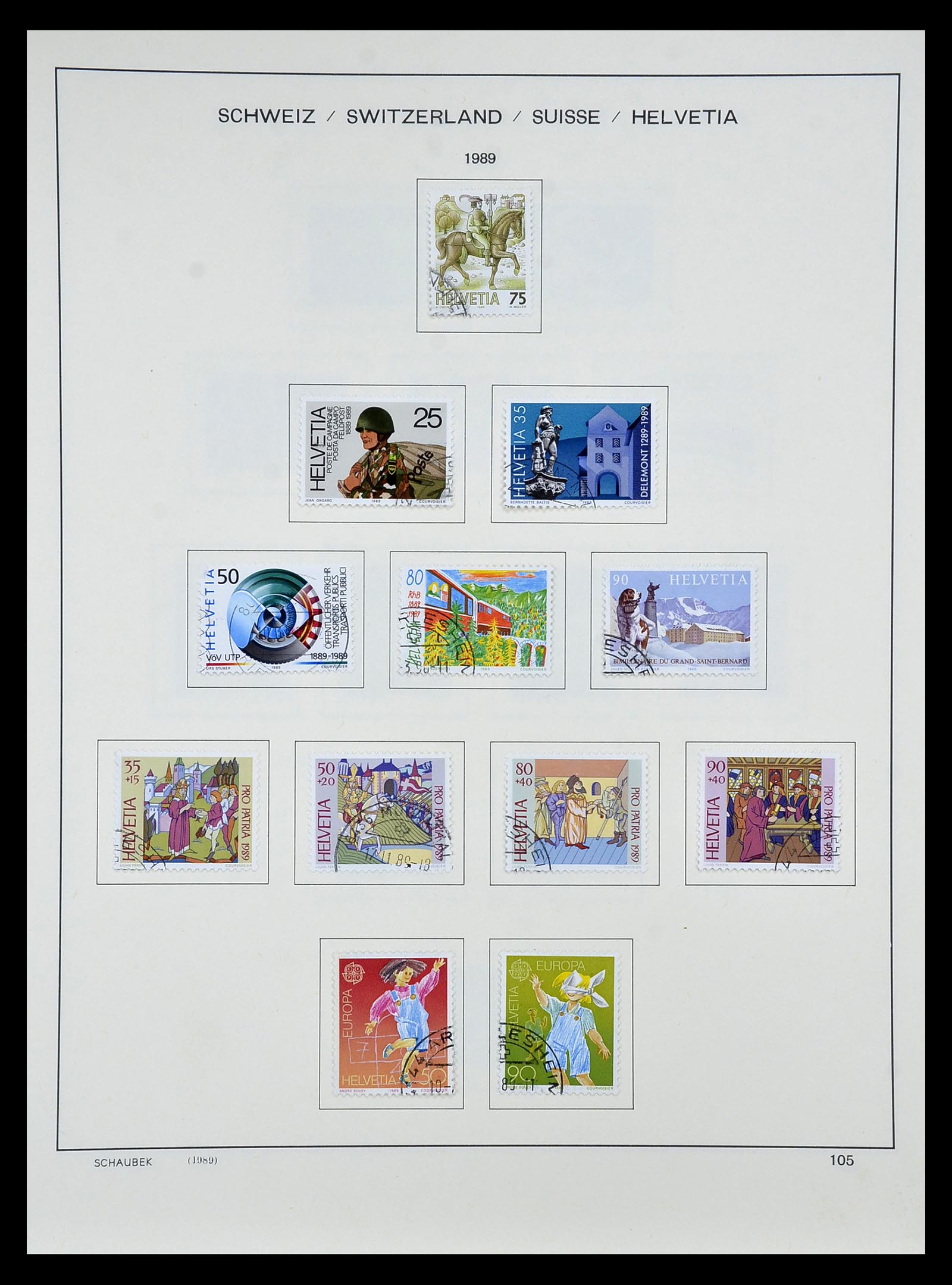 35073 123 - Postzegelverzameling 35073 Zwitserland 1862-1992.