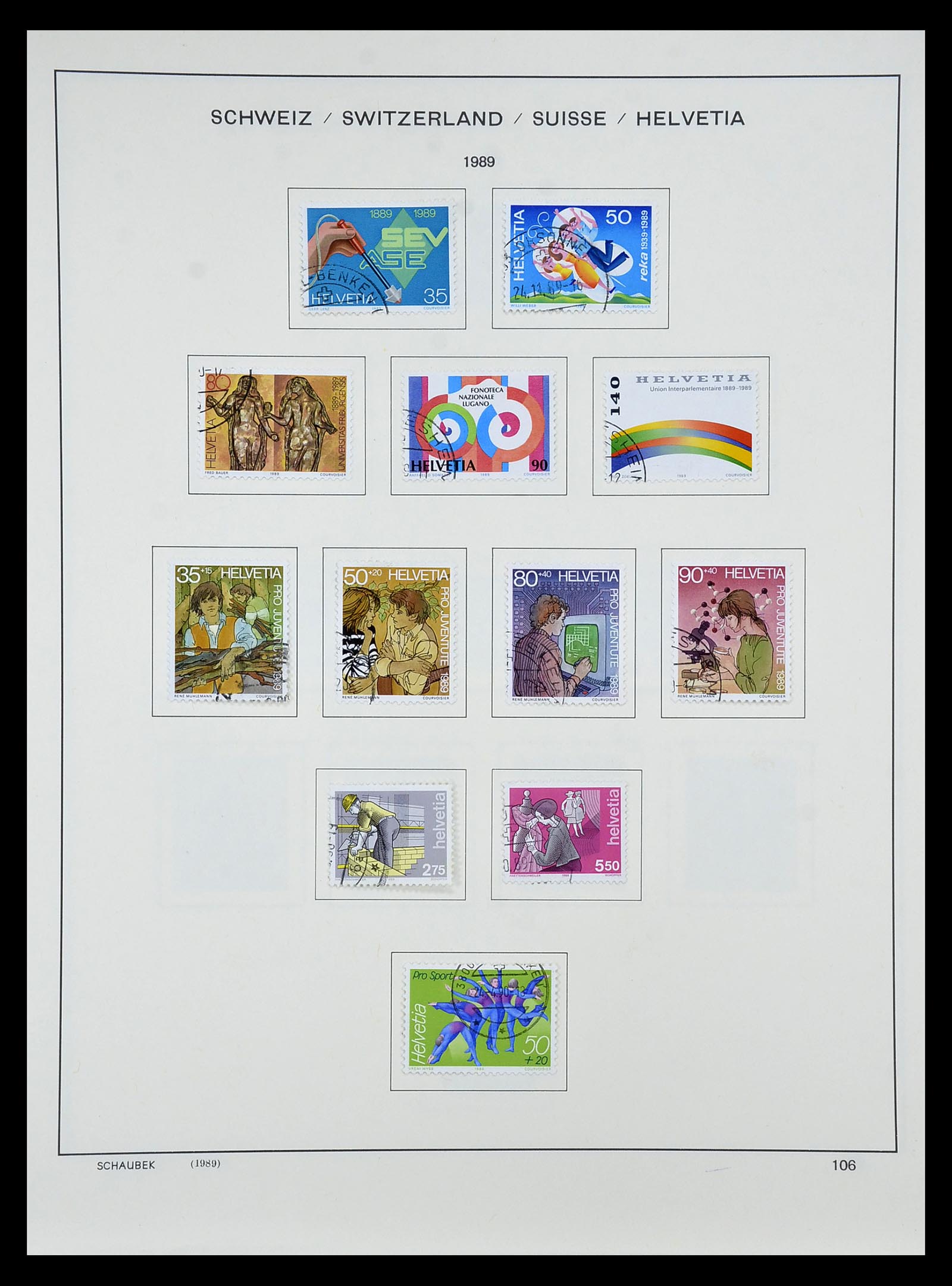 35073 124 - Postzegelverzameling 35073 Zwitserland 1862-1992.