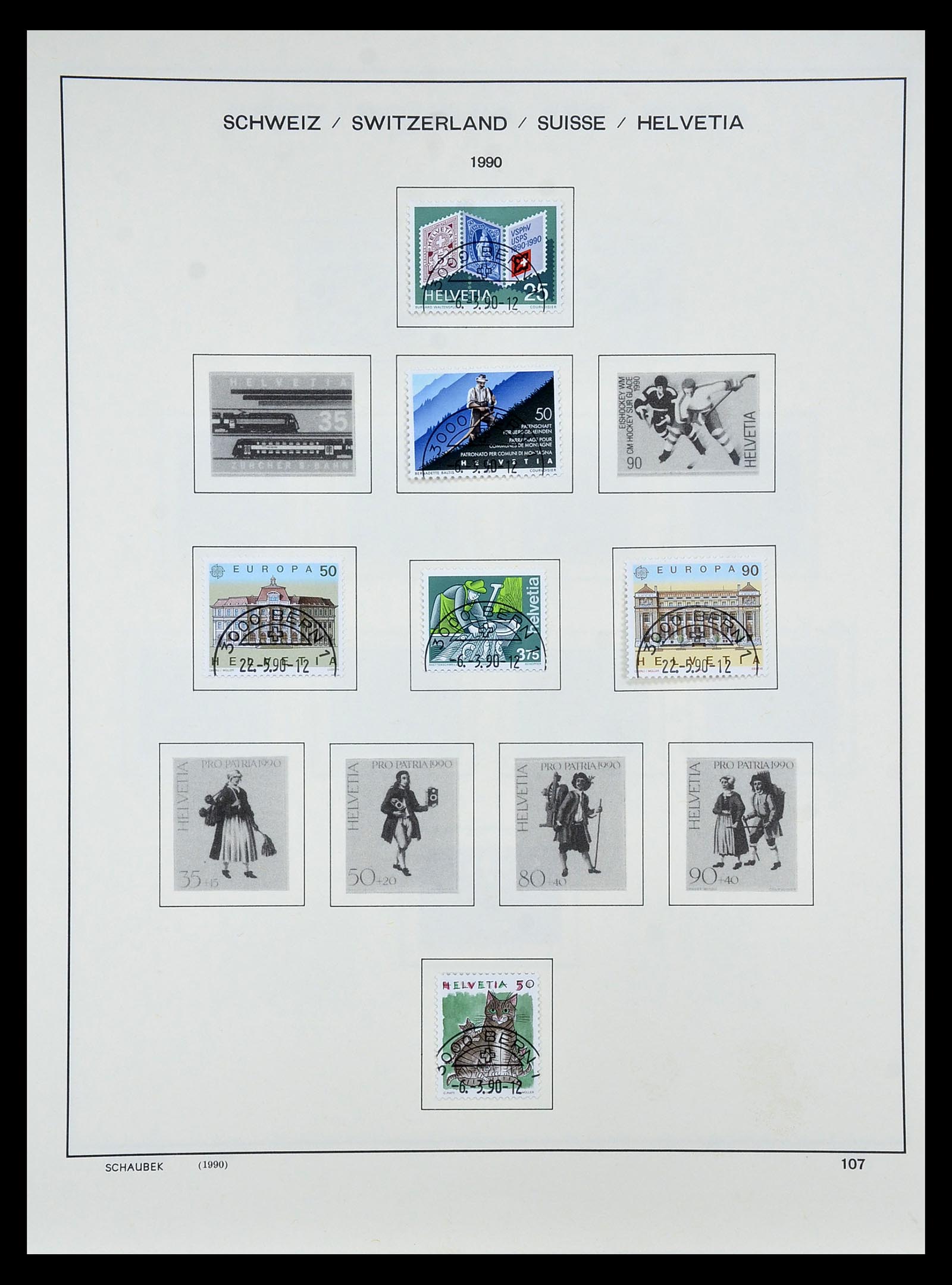 35073 125 - Stamp Collection 35073 Switzerland 1862-1992.