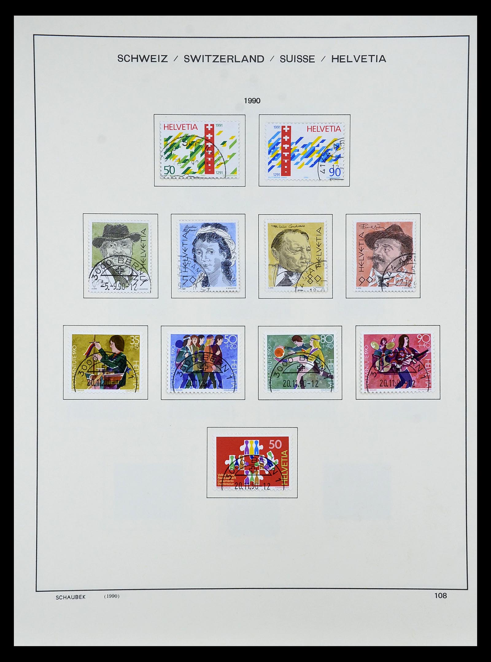35073 126 - Postzegelverzameling 35073 Zwitserland 1862-1992.