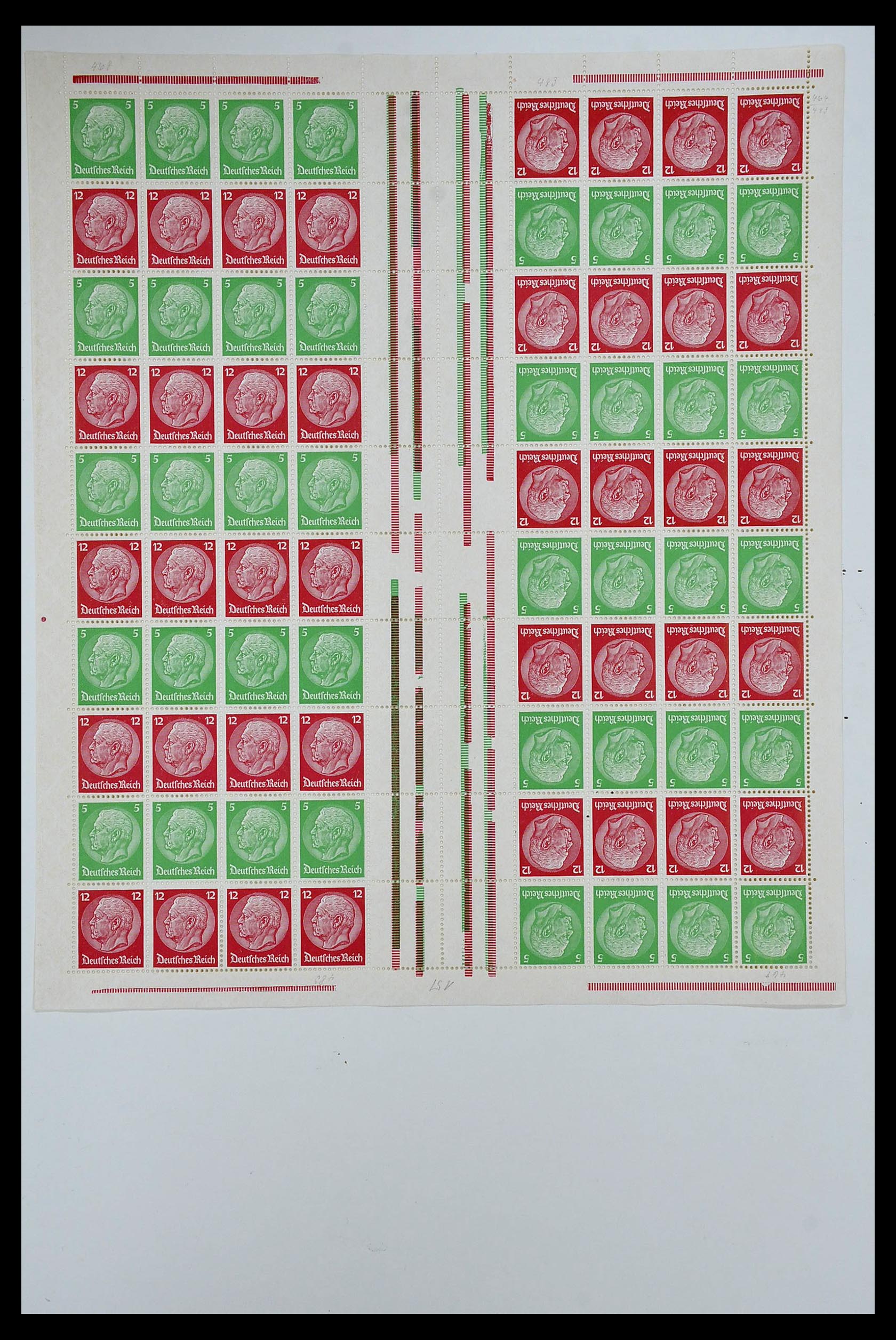 35075 001 - Postzegelverzameling 35075 Duitse Rijk Markenheftchenbogen 1933-1941.