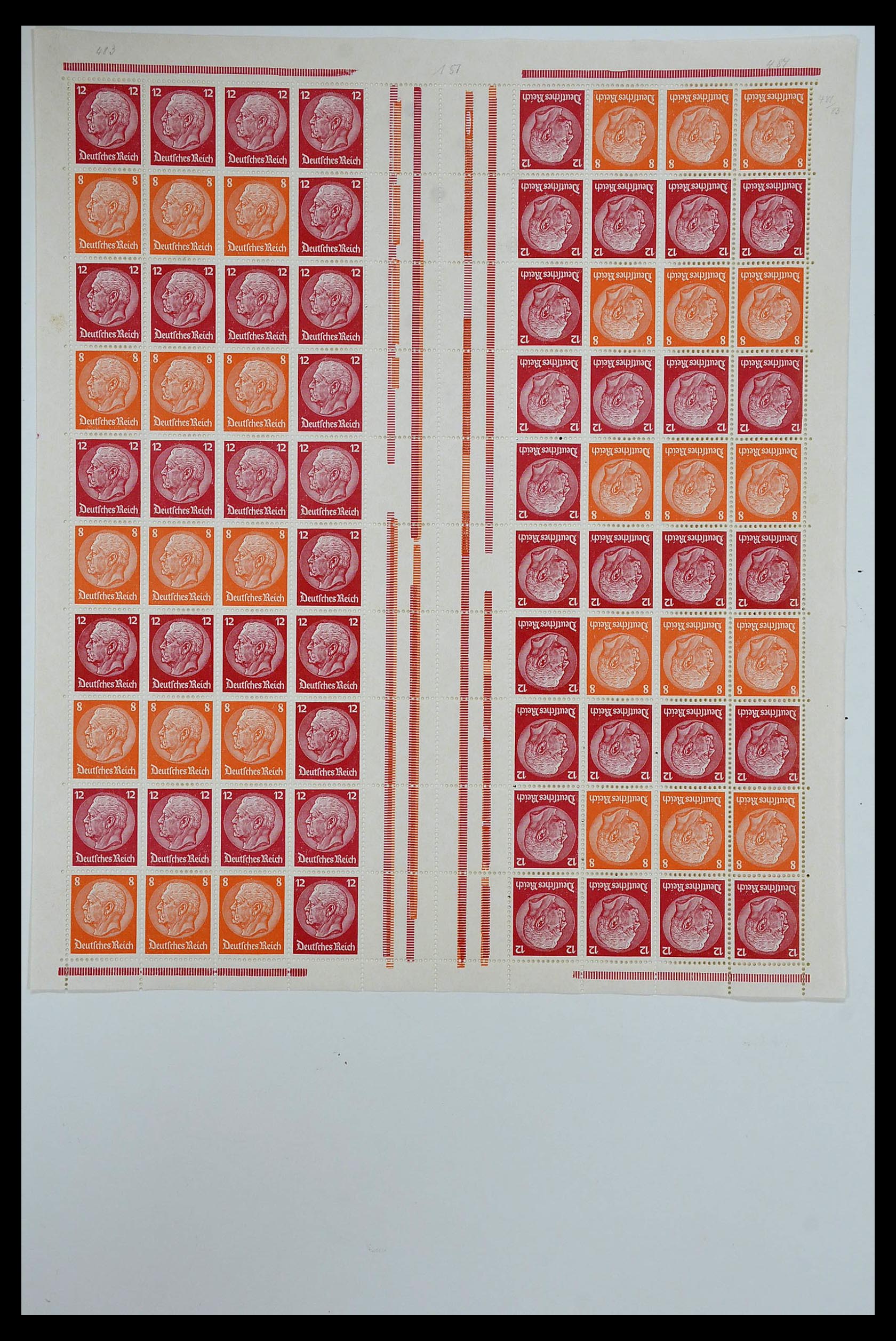 35075 003 - Postzegelverzameling 35075 Duitse Rijk Markenheftchenbogen 1933-1941.