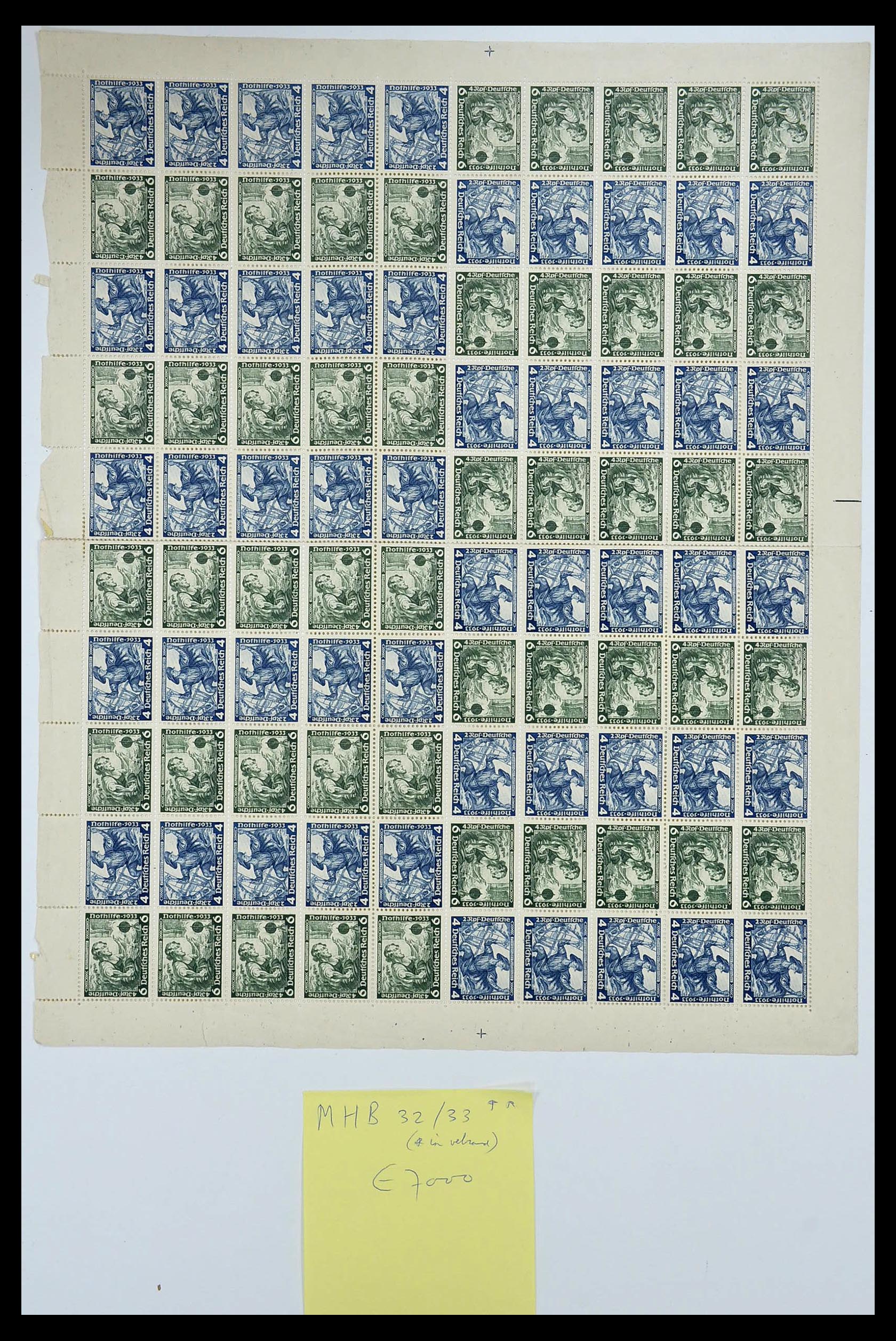 35075 005 - Postzegelverzameling 35075 Duitse Rijk Markenheftchenbogen 1933-1941.