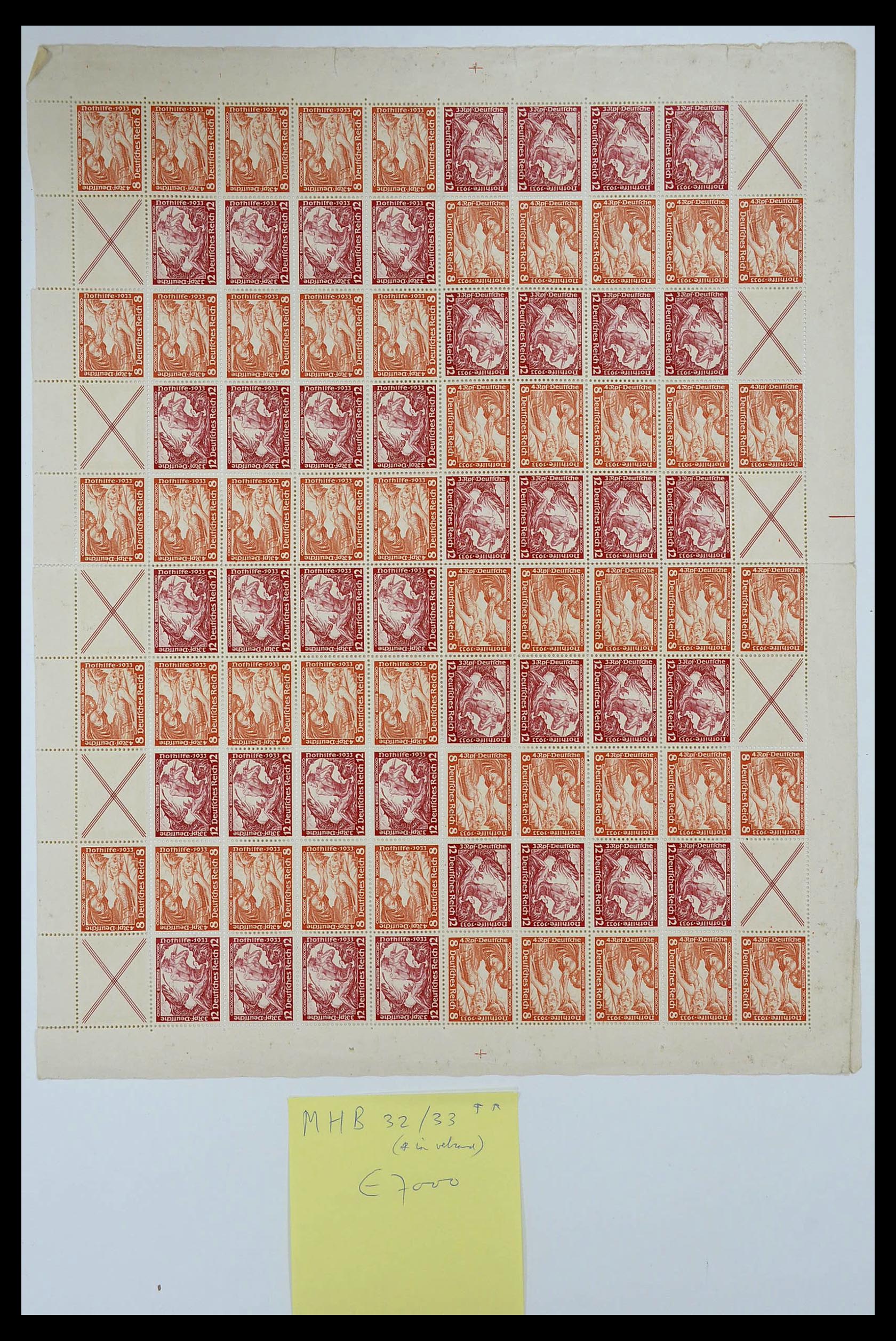 35075 007 - Postzegelverzameling 35075 Duitse Rijk Markenheftchenbogen 1933-1941.