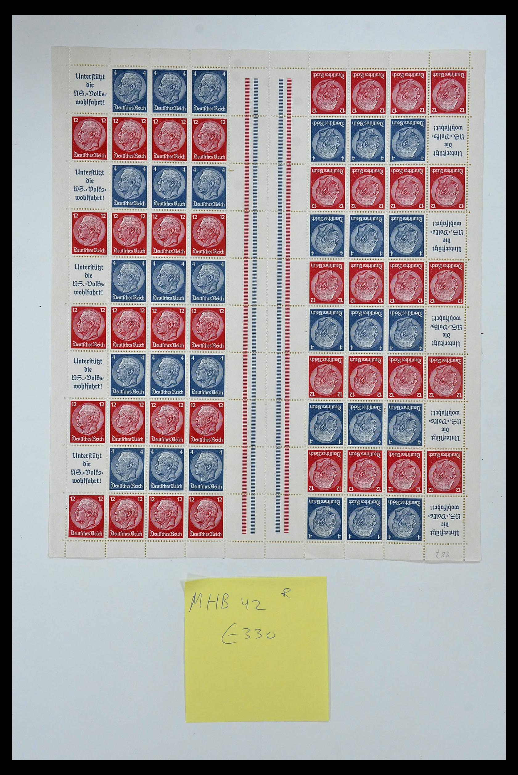 35075 023 - Stamp Collection 35075 German Reich Markenheftchenbogen 1933-1941.