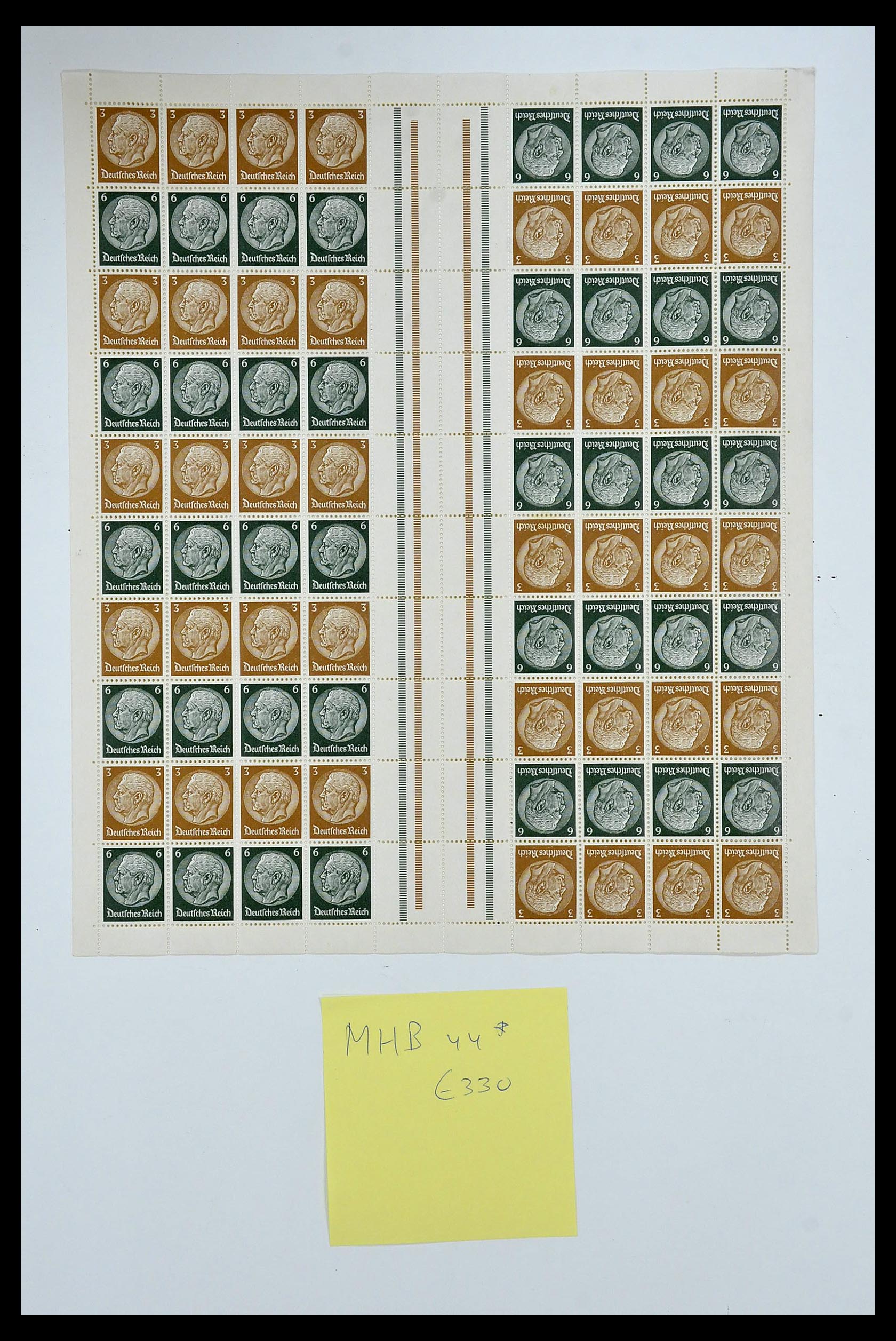 35075 027 - Stamp Collection 35075 German Reich Markenheftchenbogen 1933-1941.