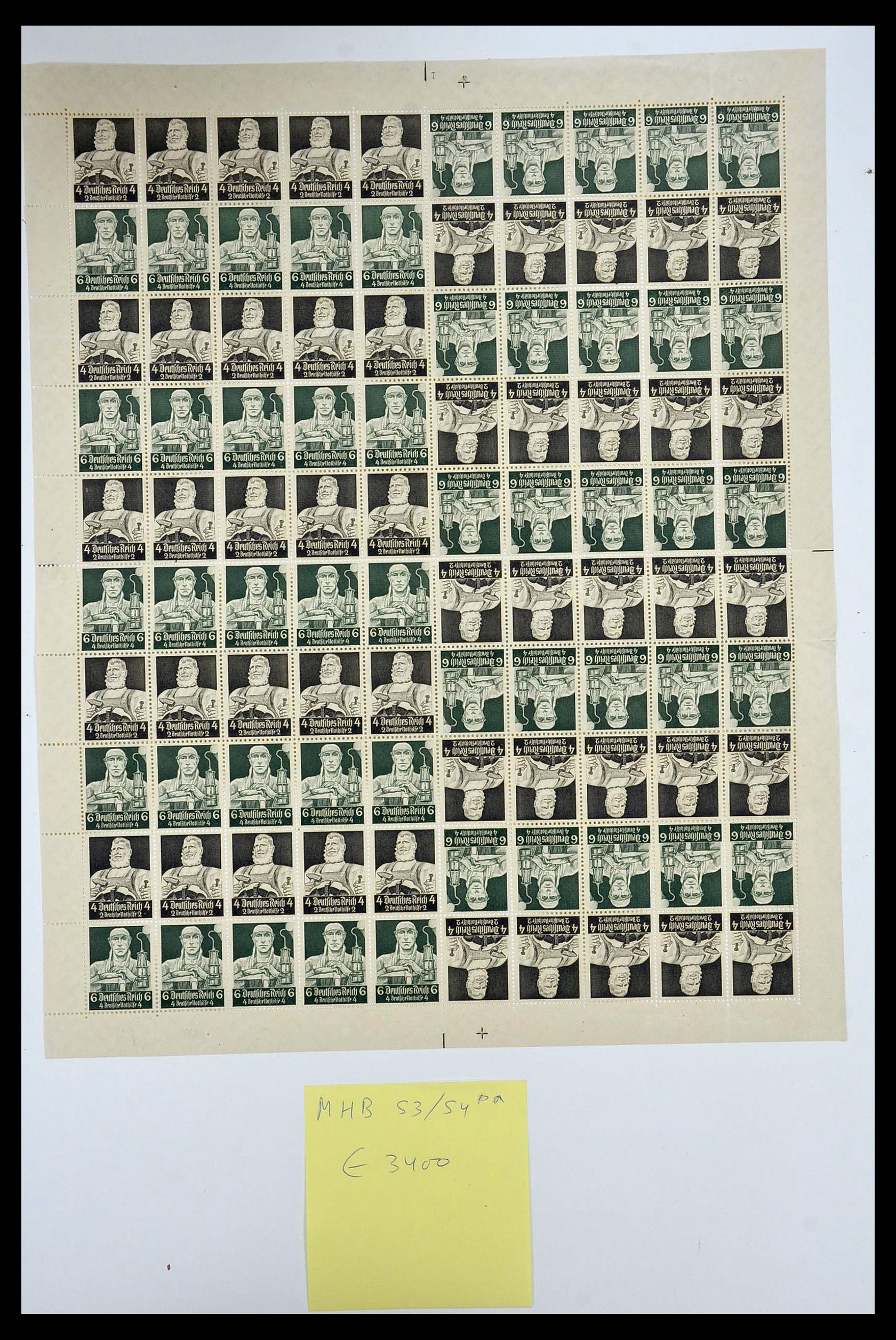 35075 031 - Stamp Collection 35075 German Reich Markenheftchenbogen 1933-1941.