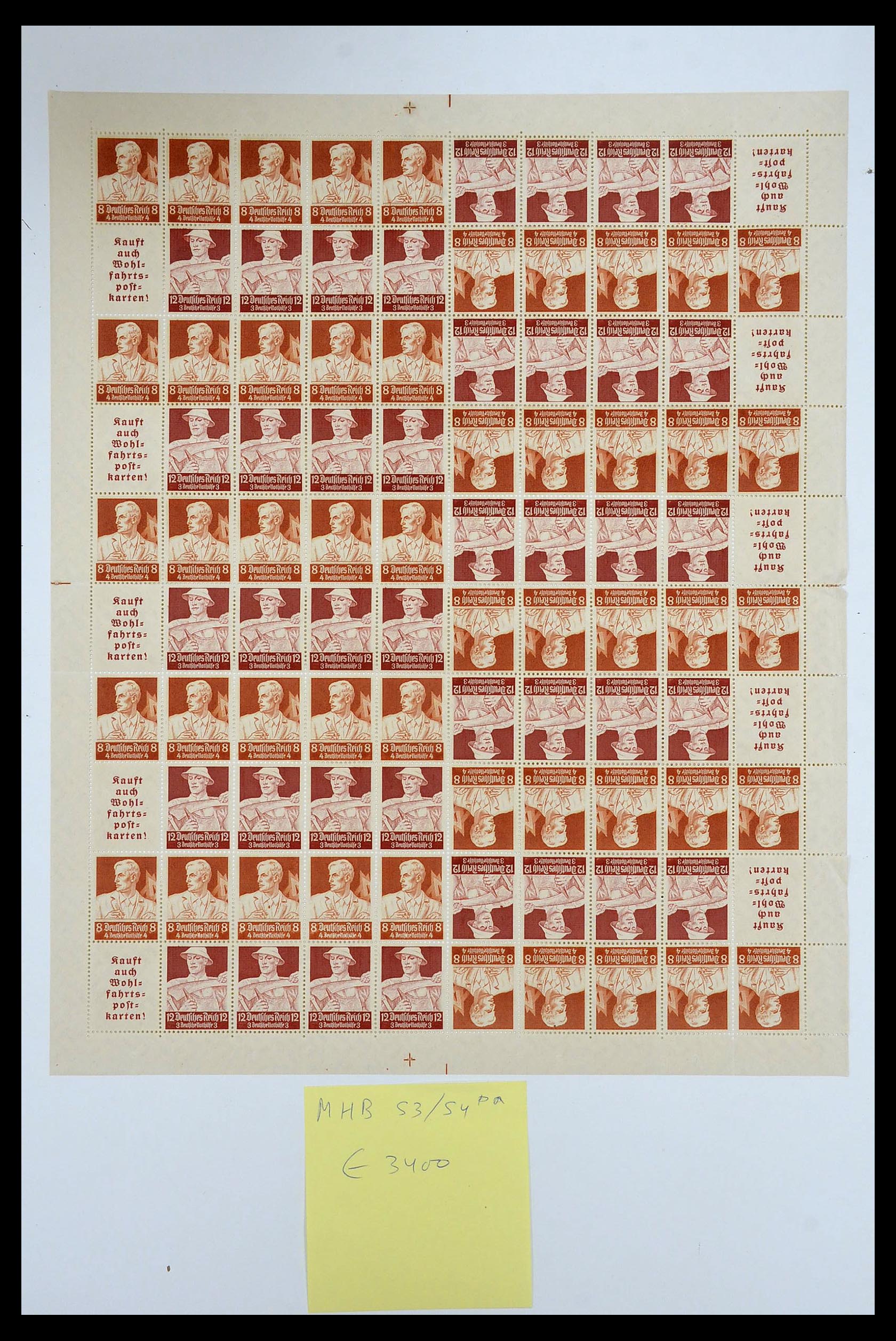 35075 033 - Stamp Collection 35075 German Reich Markenheftchenbogen 1933-1941.