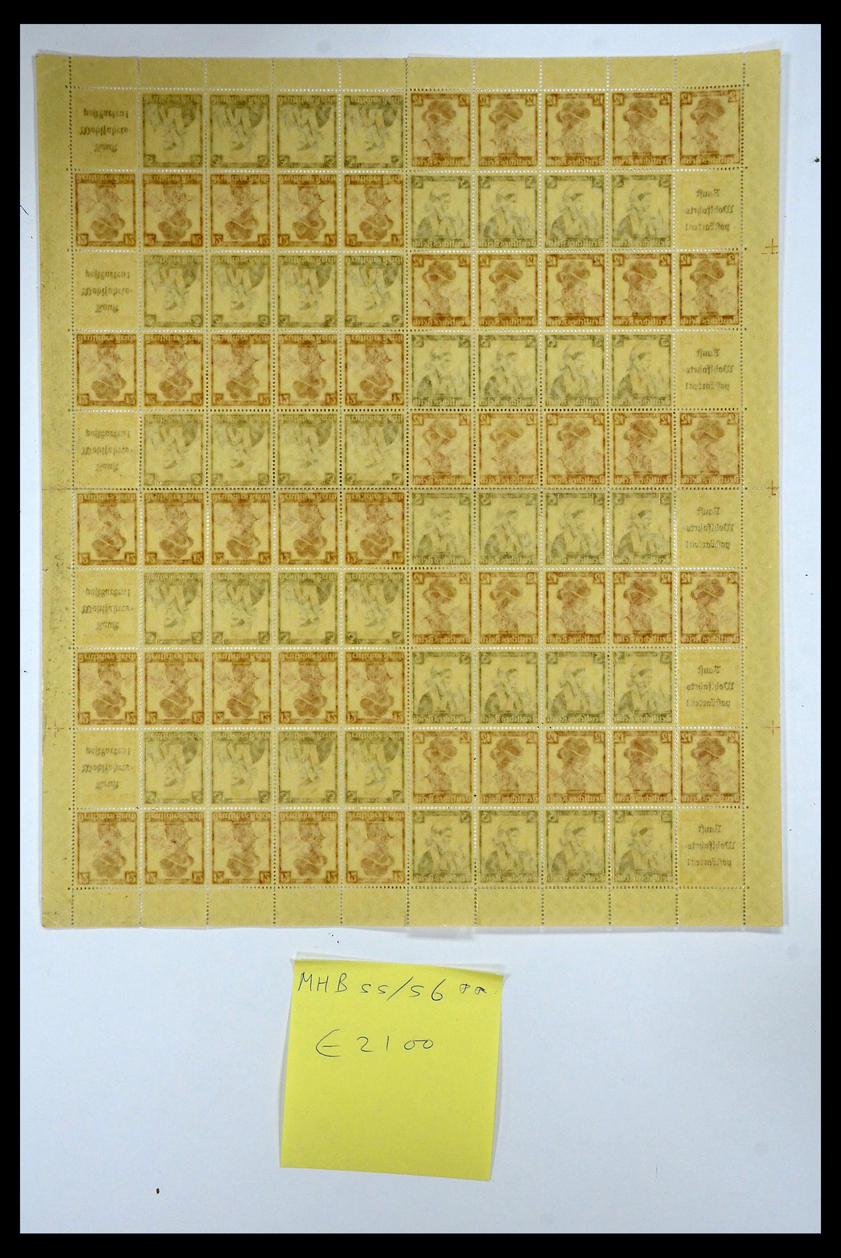 35075 038 - Stamp Collection 35075 German Reich Markenheftchenbogen 1933-1941.