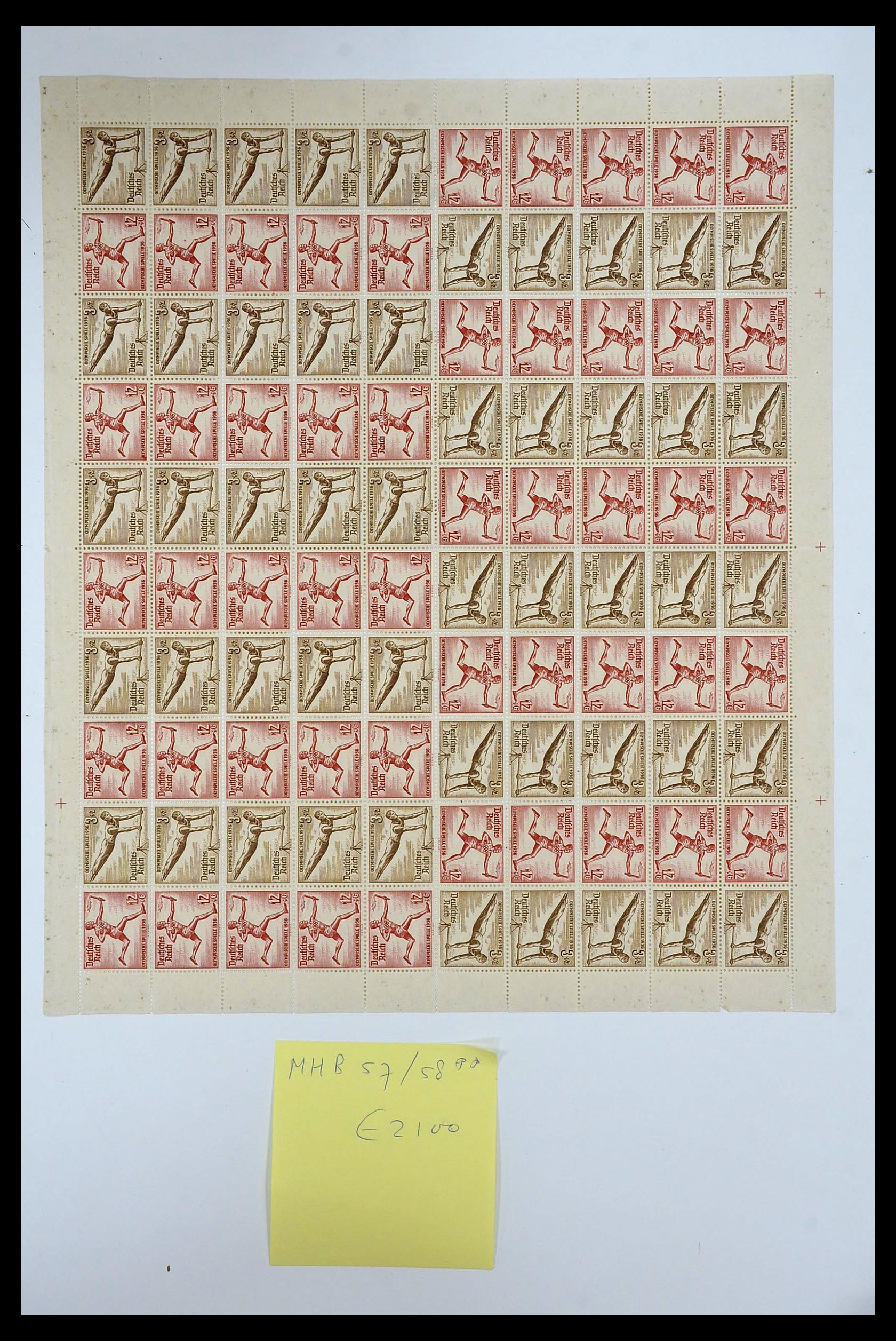 35075 041 - Stamp Collection 35075 German Reich Markenheftchenbogen 1933-1941.