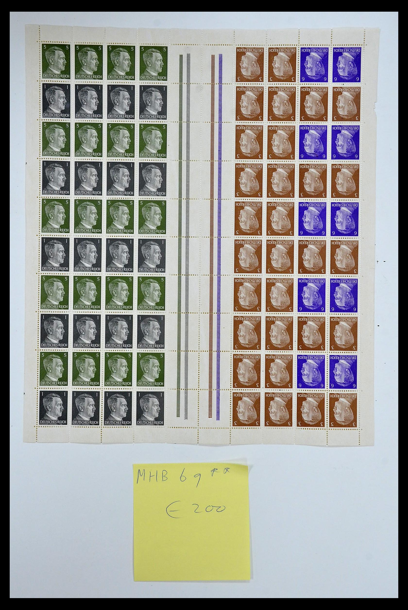 35075 043 - Stamp Collection 35075 German Reich Markenheftchenbogen 1933-1941.
