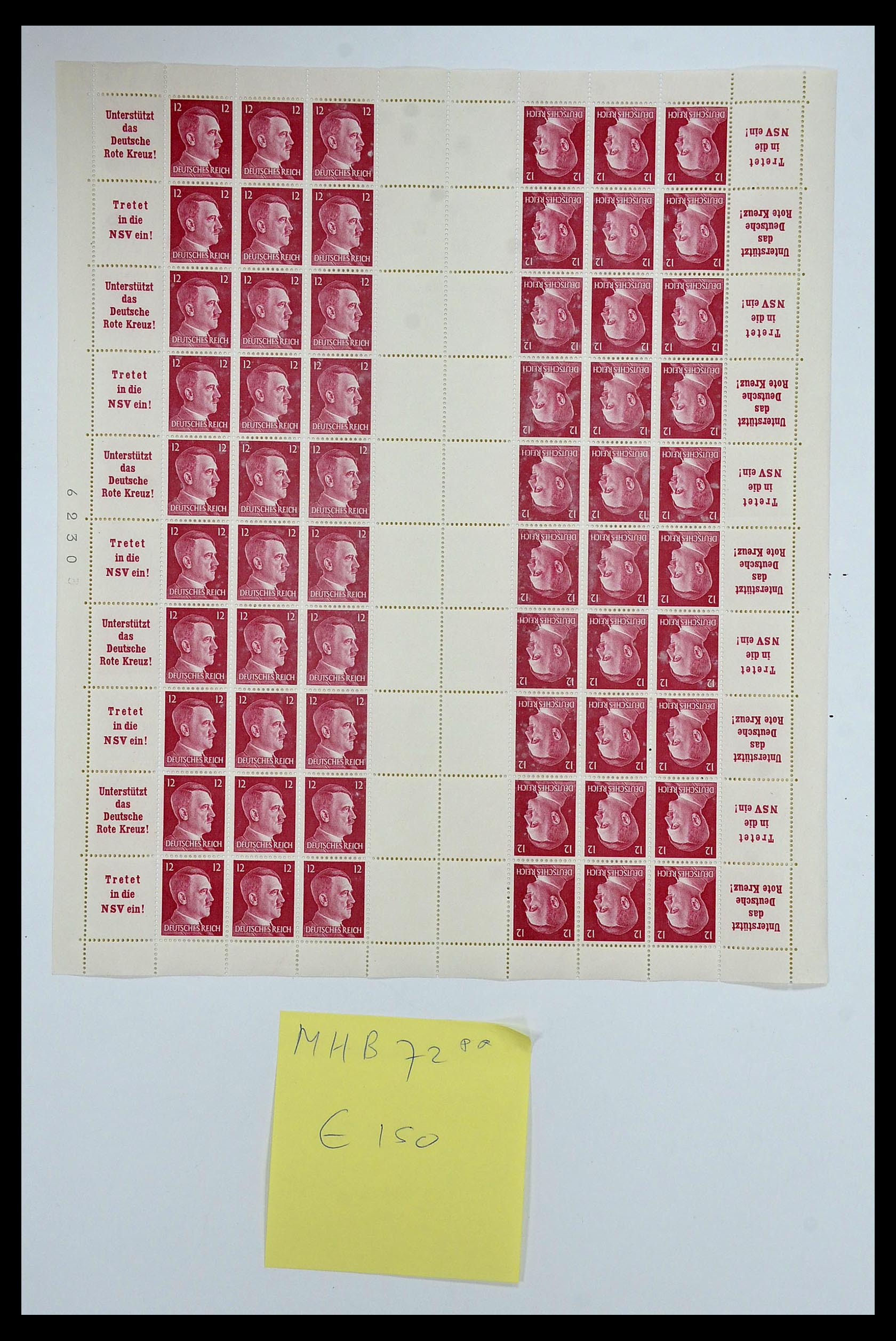 35075 047 - Stamp Collection 35075 German Reich Markenheftchenbogen 1933-1941.