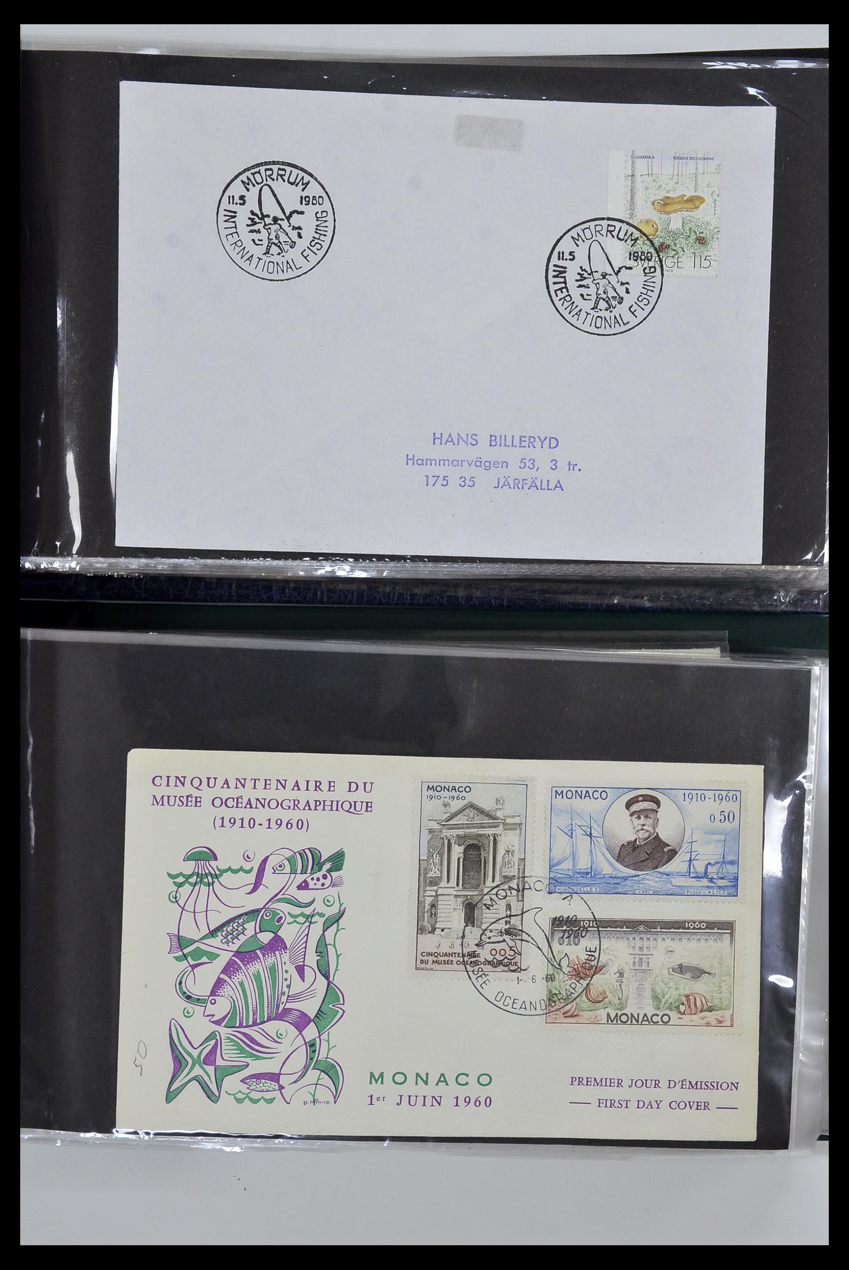 35076 005 - Postzegelverzameling 35076 Motief vissen brieven 1912-2000.