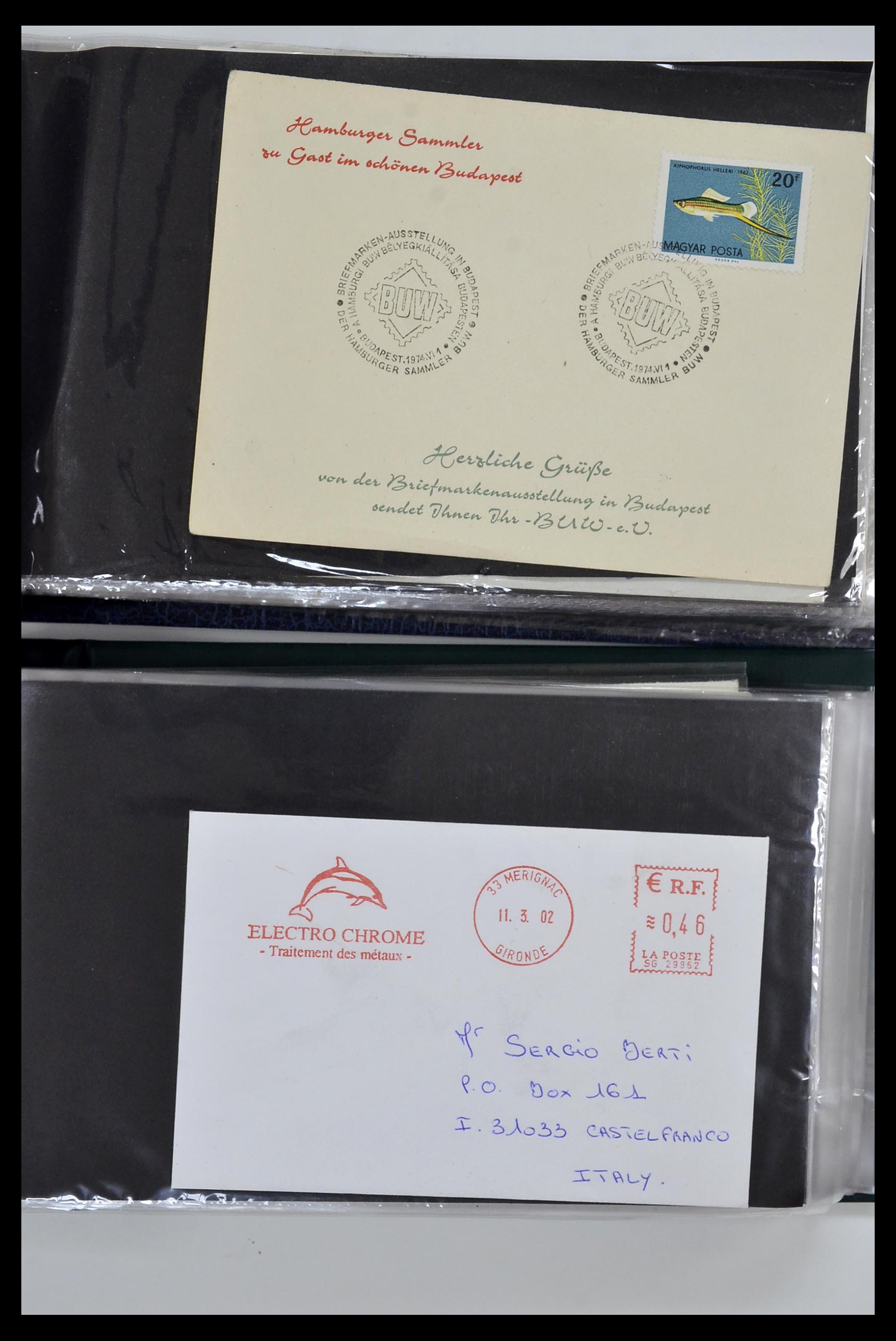35076 010 - Postzegelverzameling 35076 Motief vissen brieven 1912-2000.