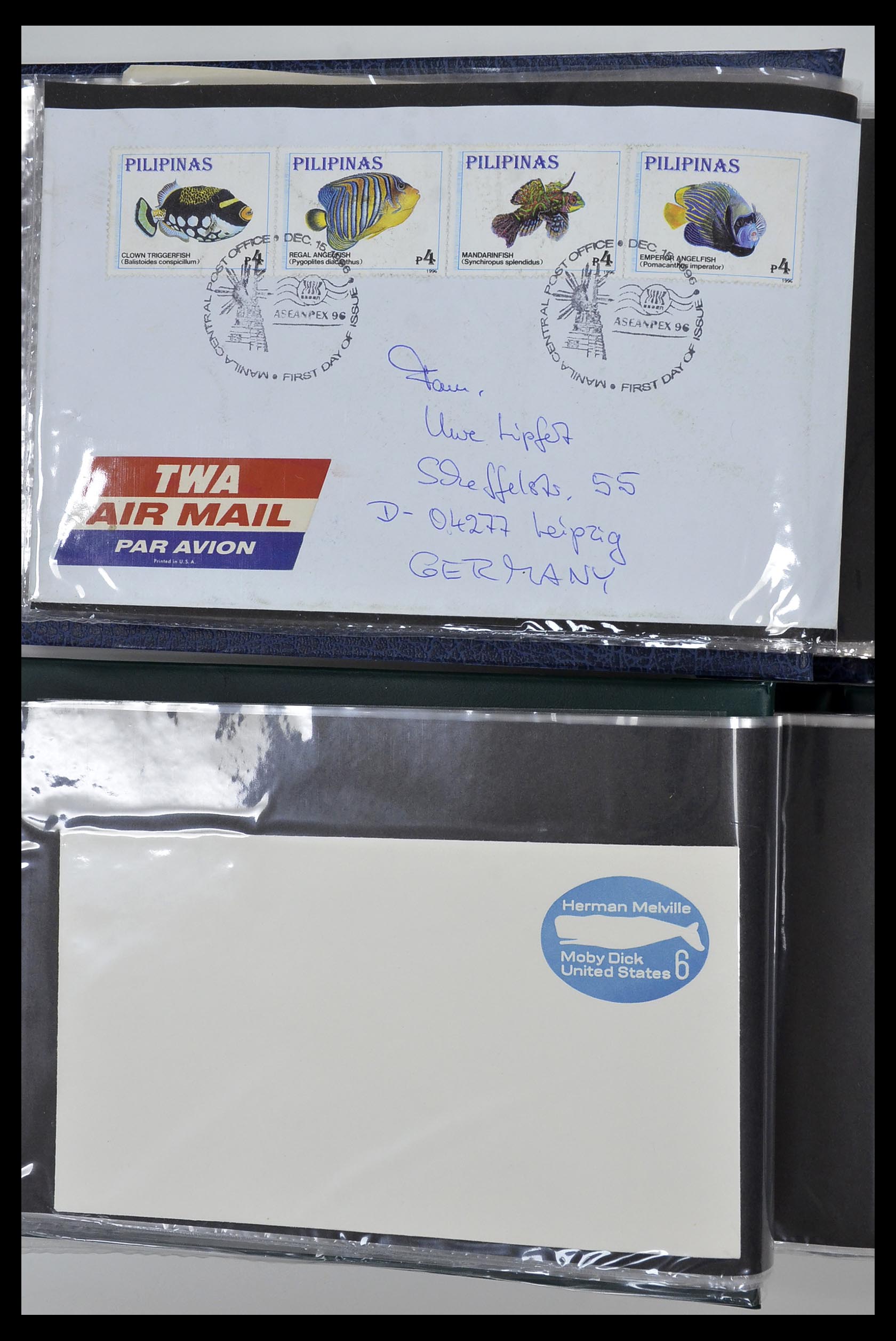 35076 011 - Postzegelverzameling 35076 Motief vissen brieven 1912-2000.