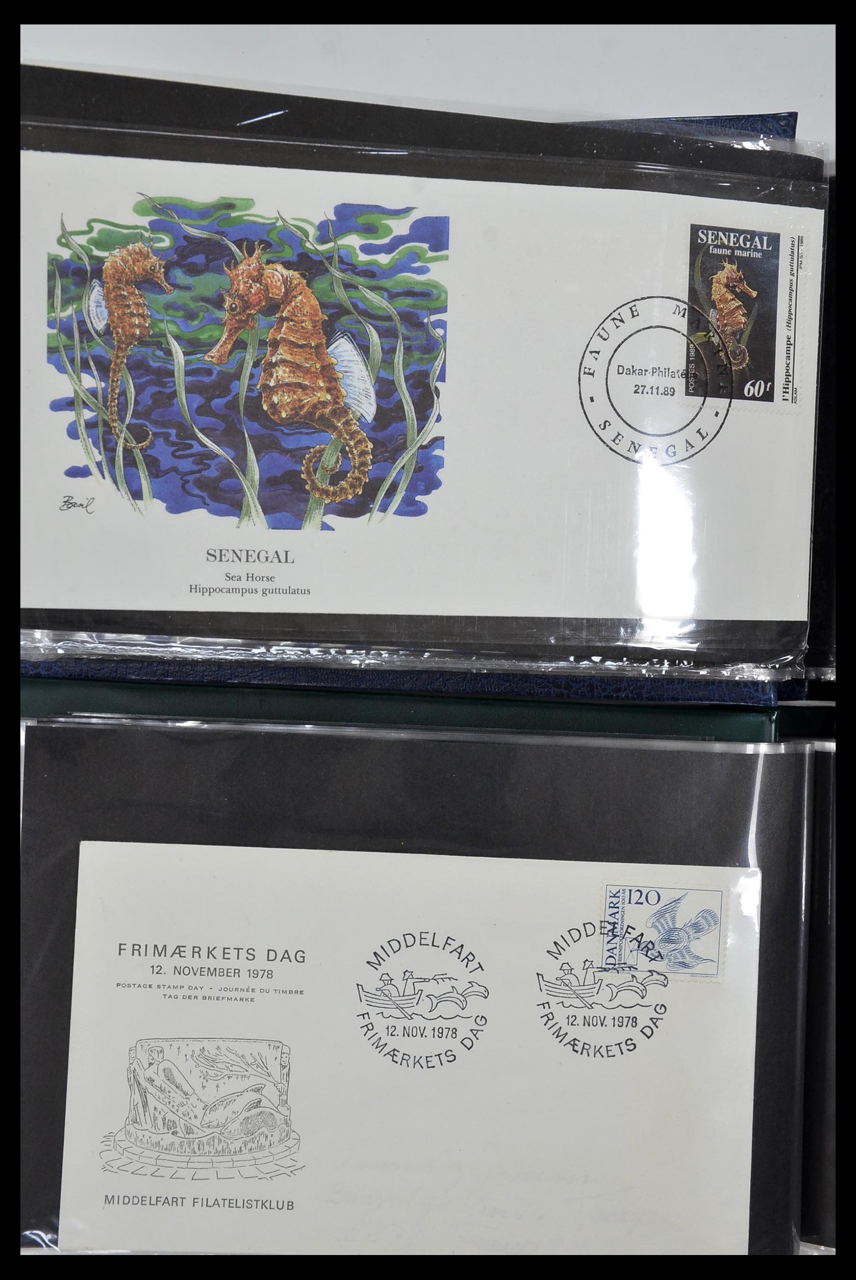 35076 016 - Stamp Collection 35076 Thematics fishes covers 1912-2000.