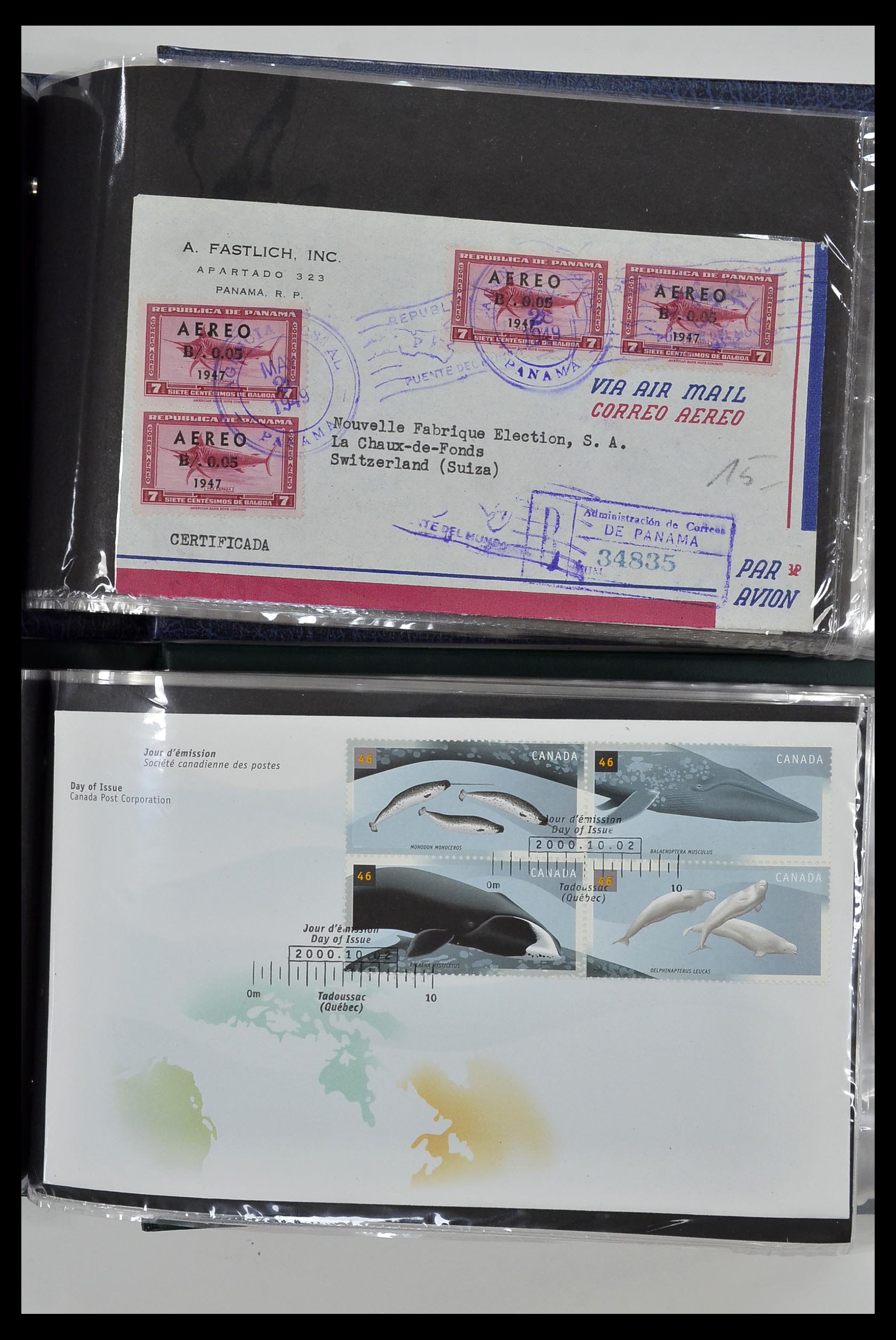 35076 031 - Postzegelverzameling 35076 Motief vissen brieven 1912-2000.