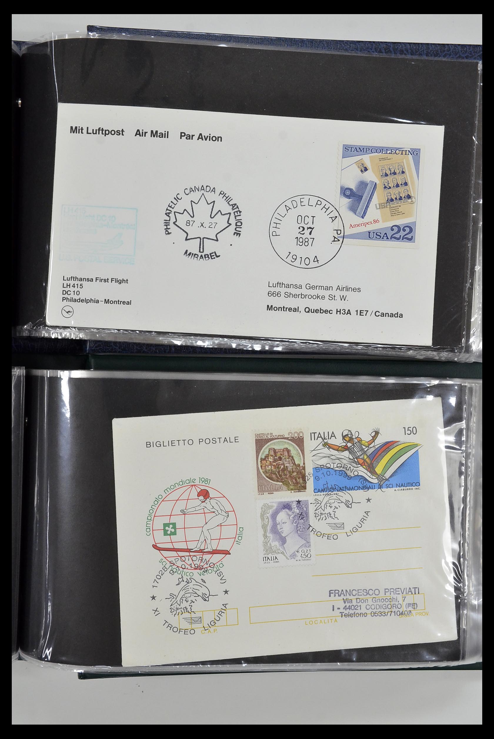 35076 032 - Postzegelverzameling 35076 Motief vissen brieven 1912-2000.