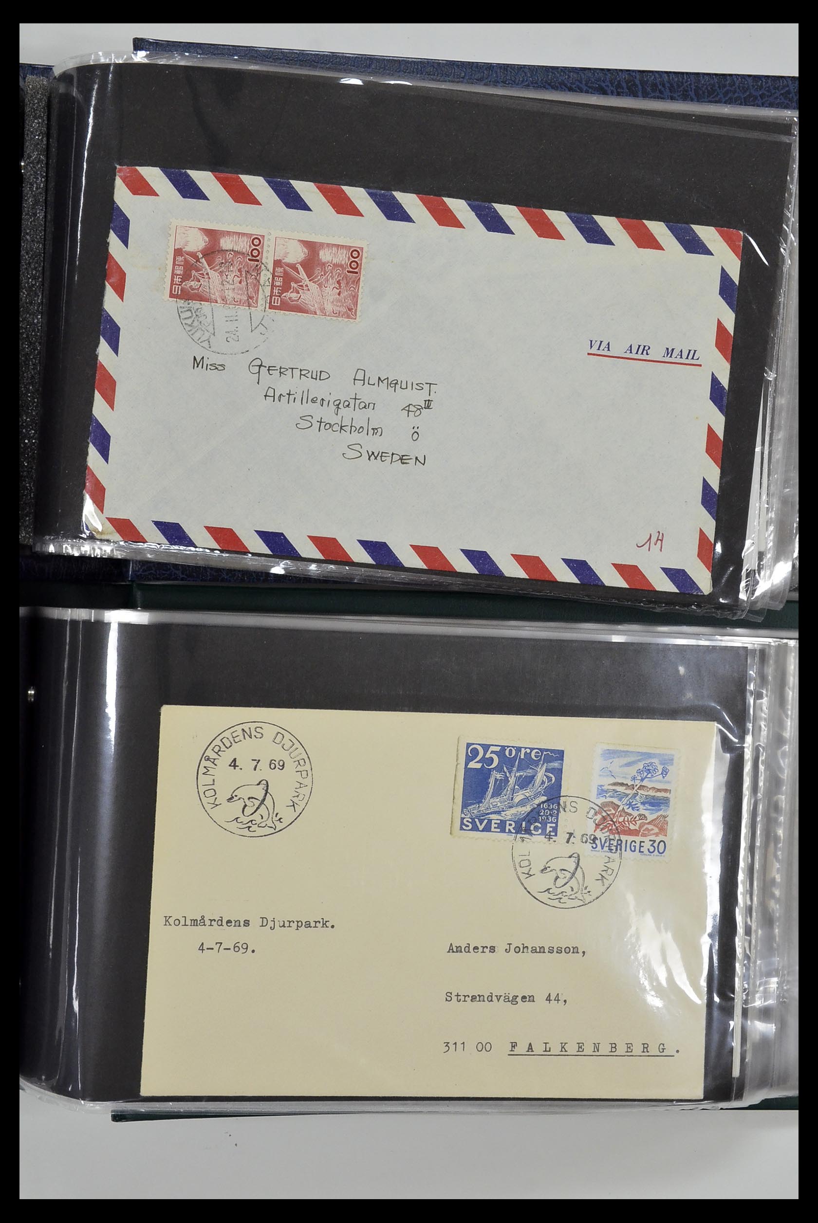 35076 035 - Postzegelverzameling 35076 Motief vissen brieven 1912-2000.