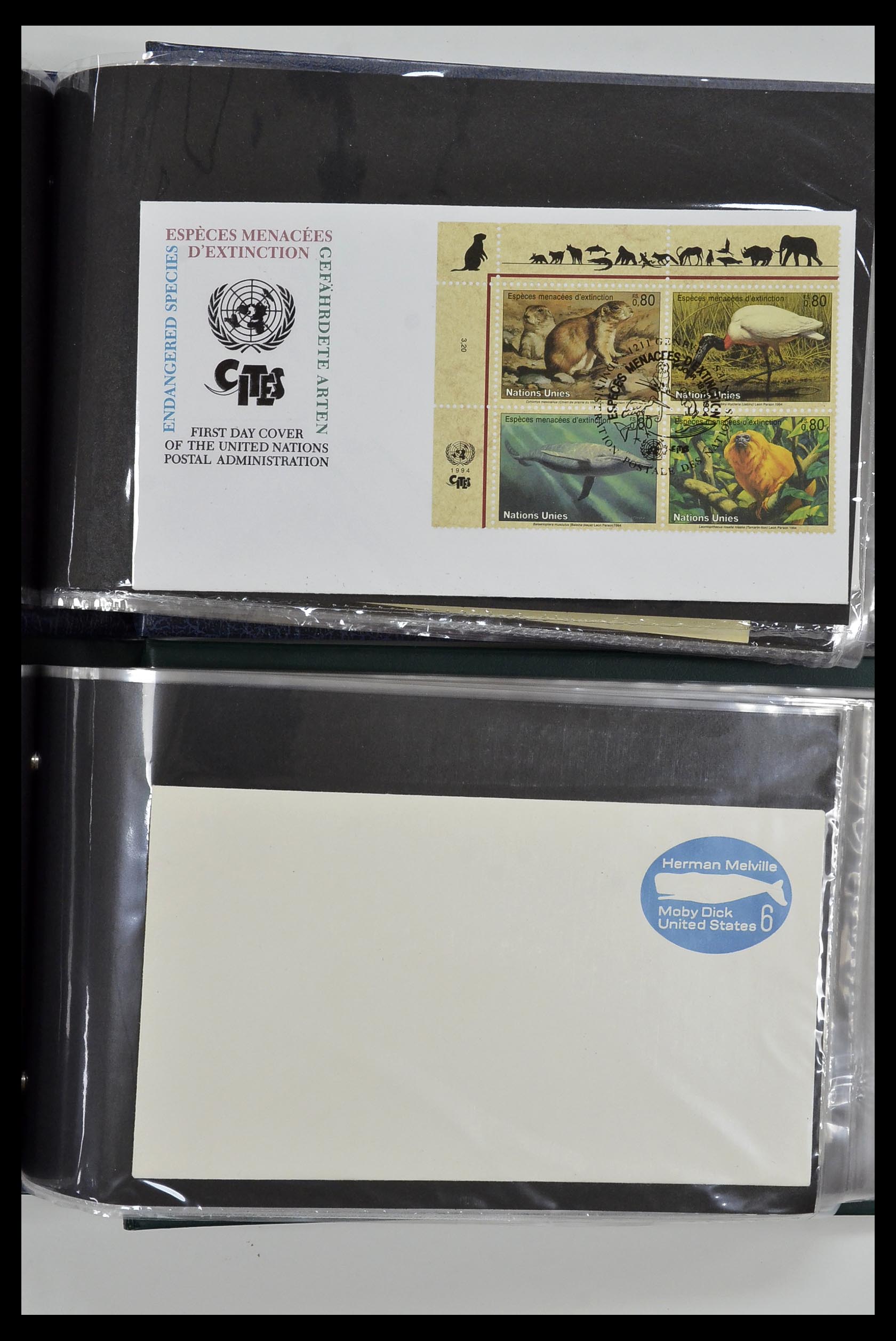 35076 036 - Postzegelverzameling 35076 Motief vissen brieven 1912-2000.