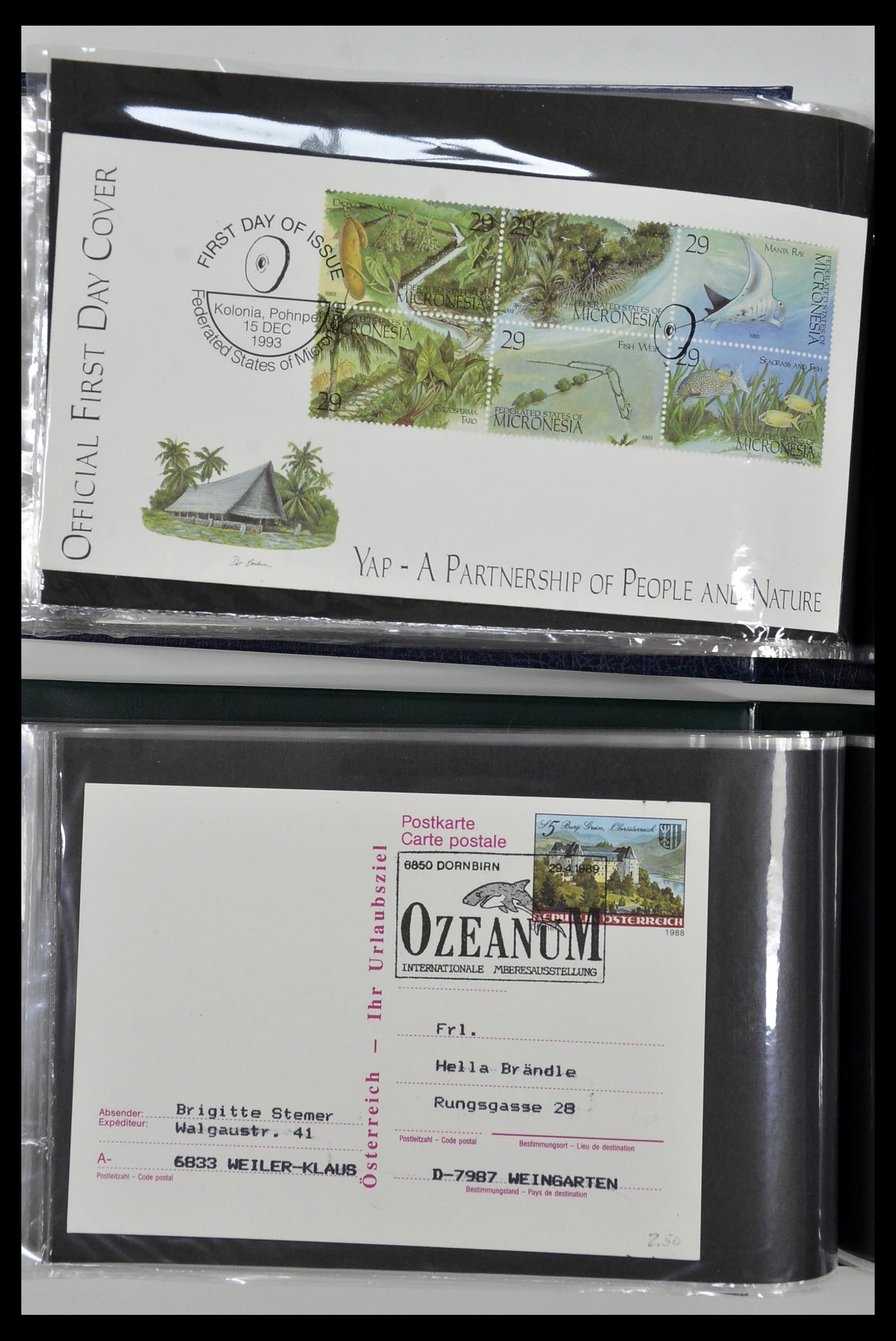 35076 038 - Postzegelverzameling 35076 Motief vissen brieven 1912-2000.